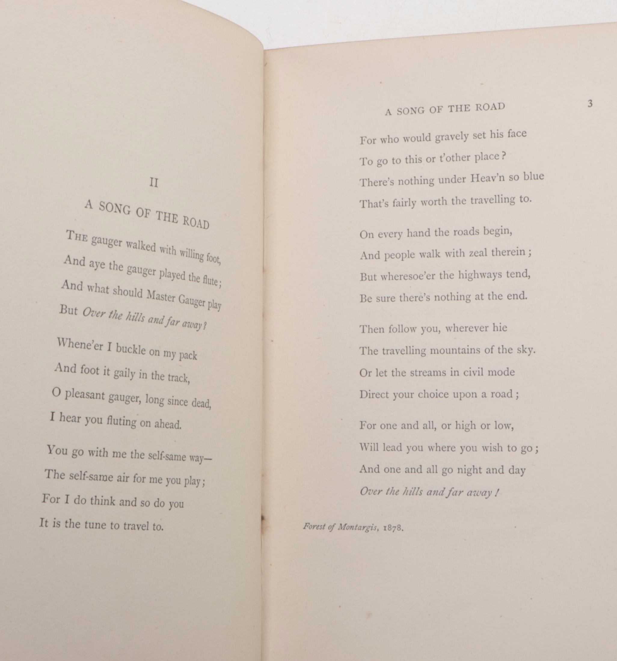 Julia Huxley Signed "Underwoods" by Robert Louis Stevenson, 1903