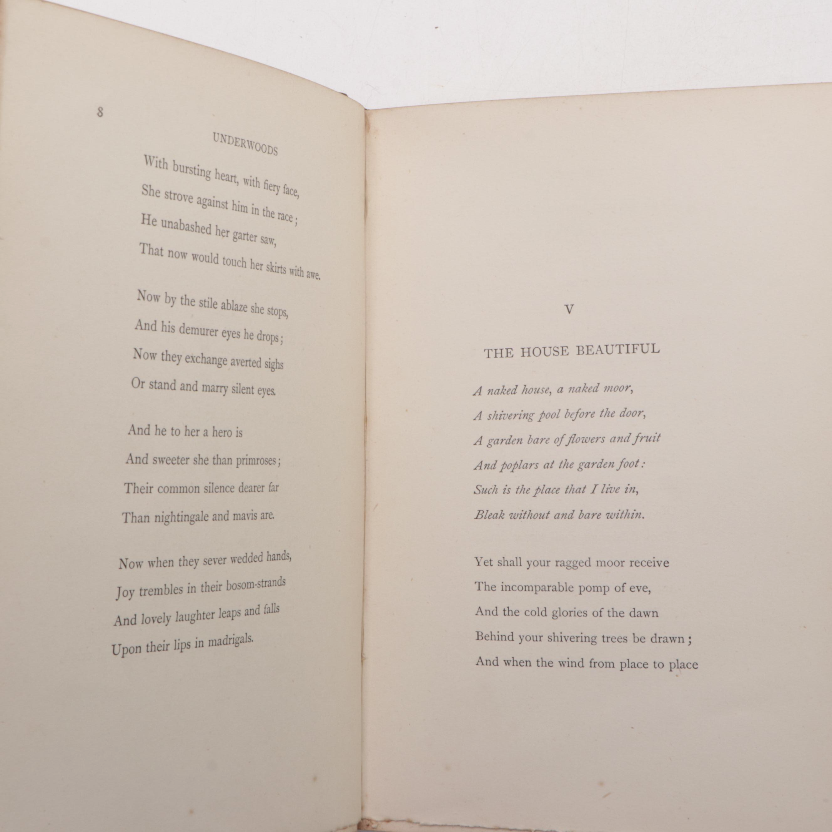 Julia Huxley Signed "Underwoods" by Robert Louis Stevenson, 1903