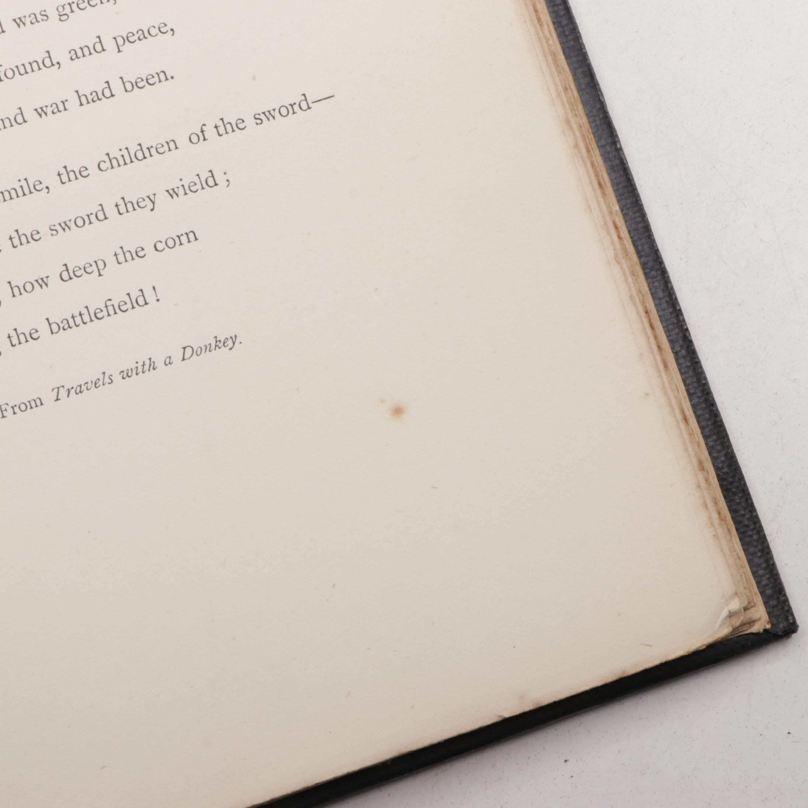 Julia Huxley Signed "Underwoods" by Robert Louis Stevenson, 1903