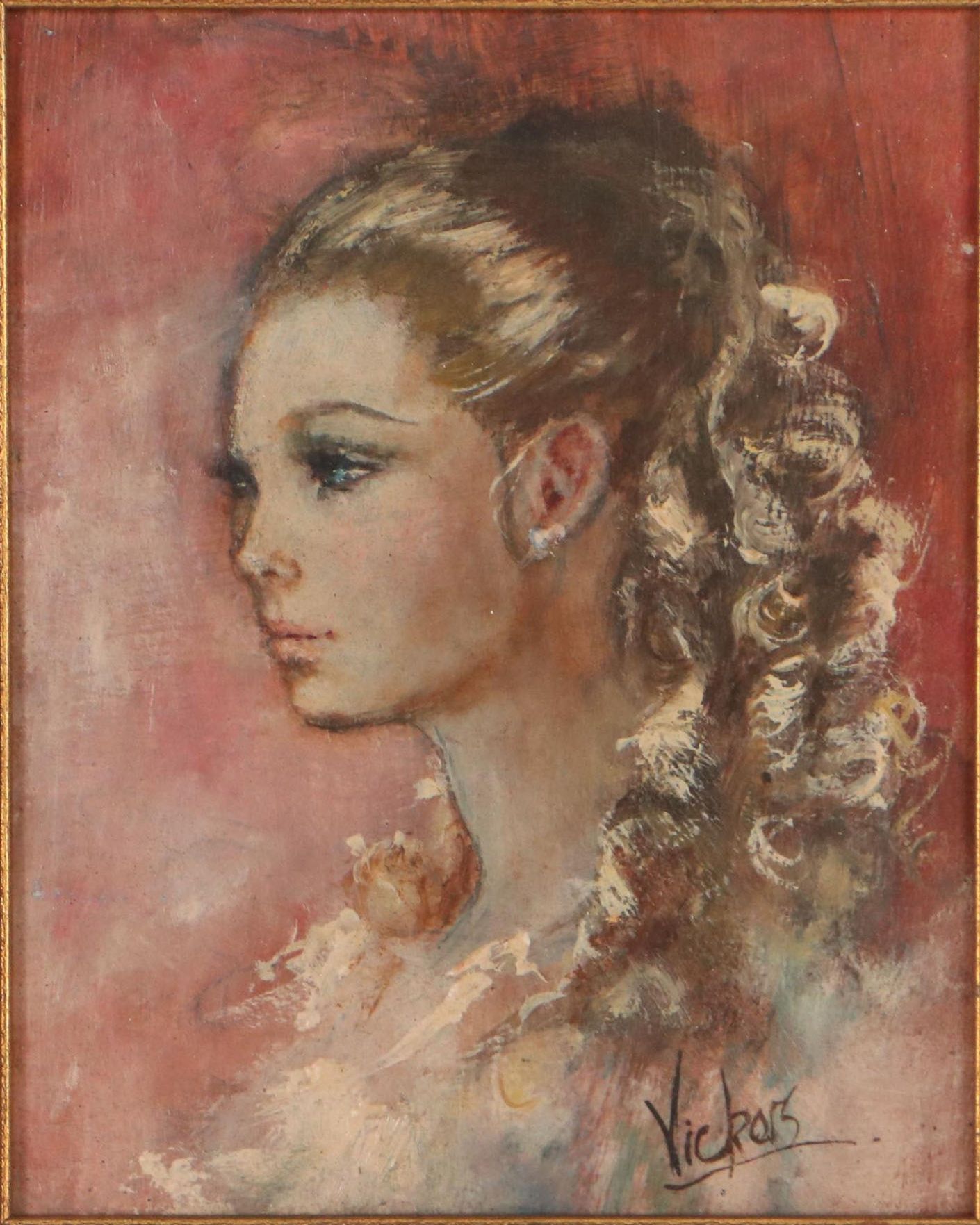 Mary Vickers Portrait Oil Painting of Woman