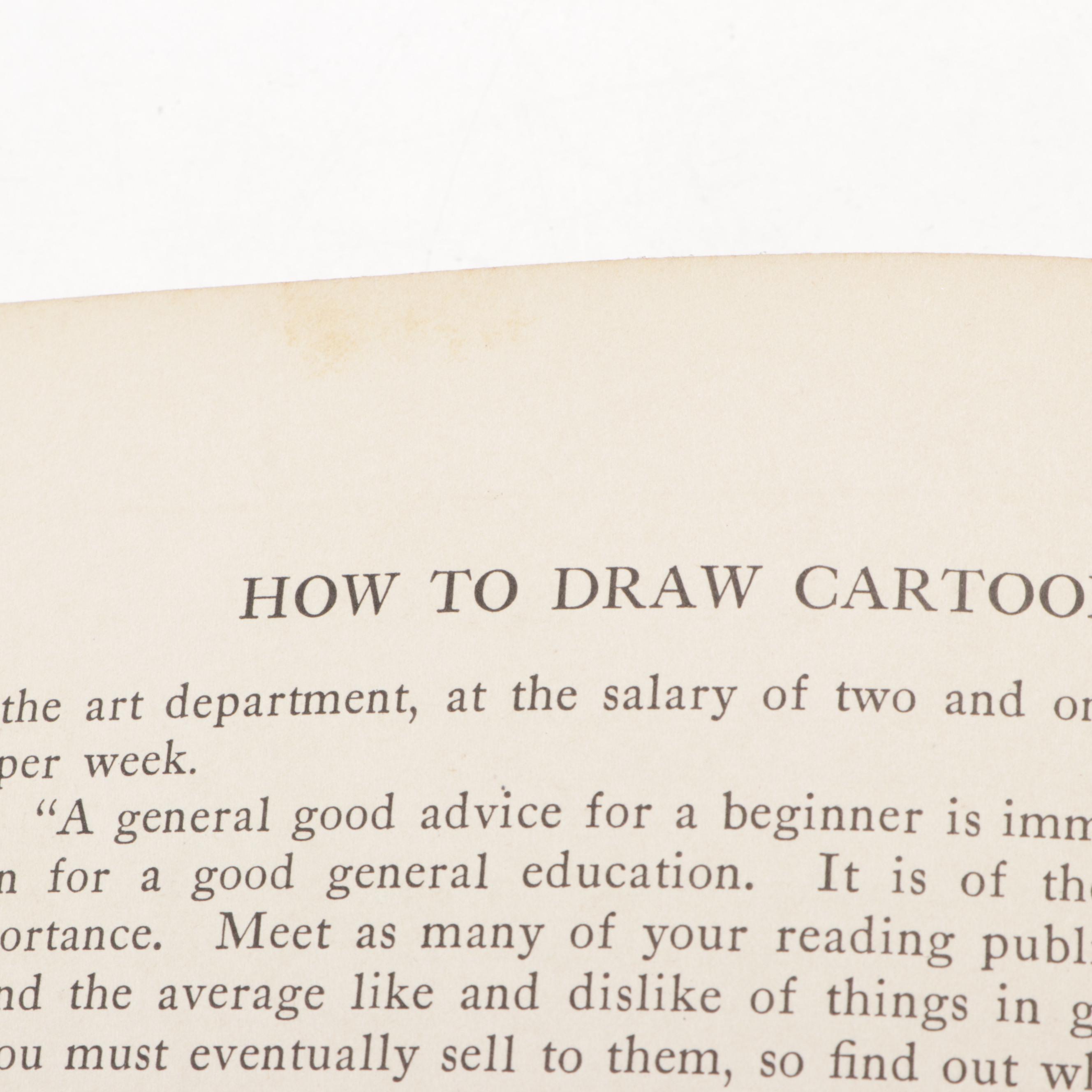 First Edition "How to Draw Cartoons" by Clare Briggs, 1926