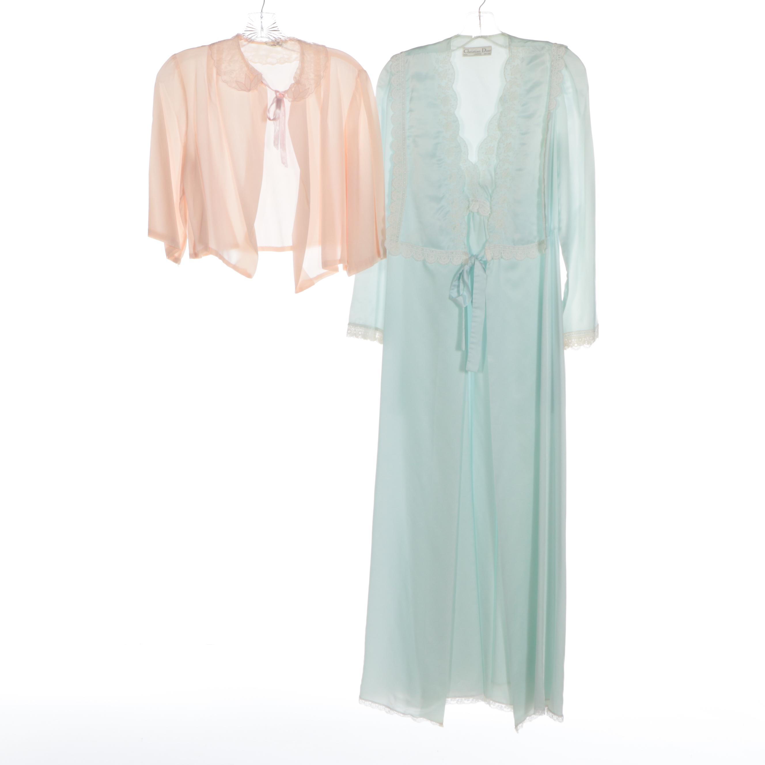 Christian Dior Peignoir Set with Dwalyne, Stella Fagin, Trousseaux Bed Jackets
