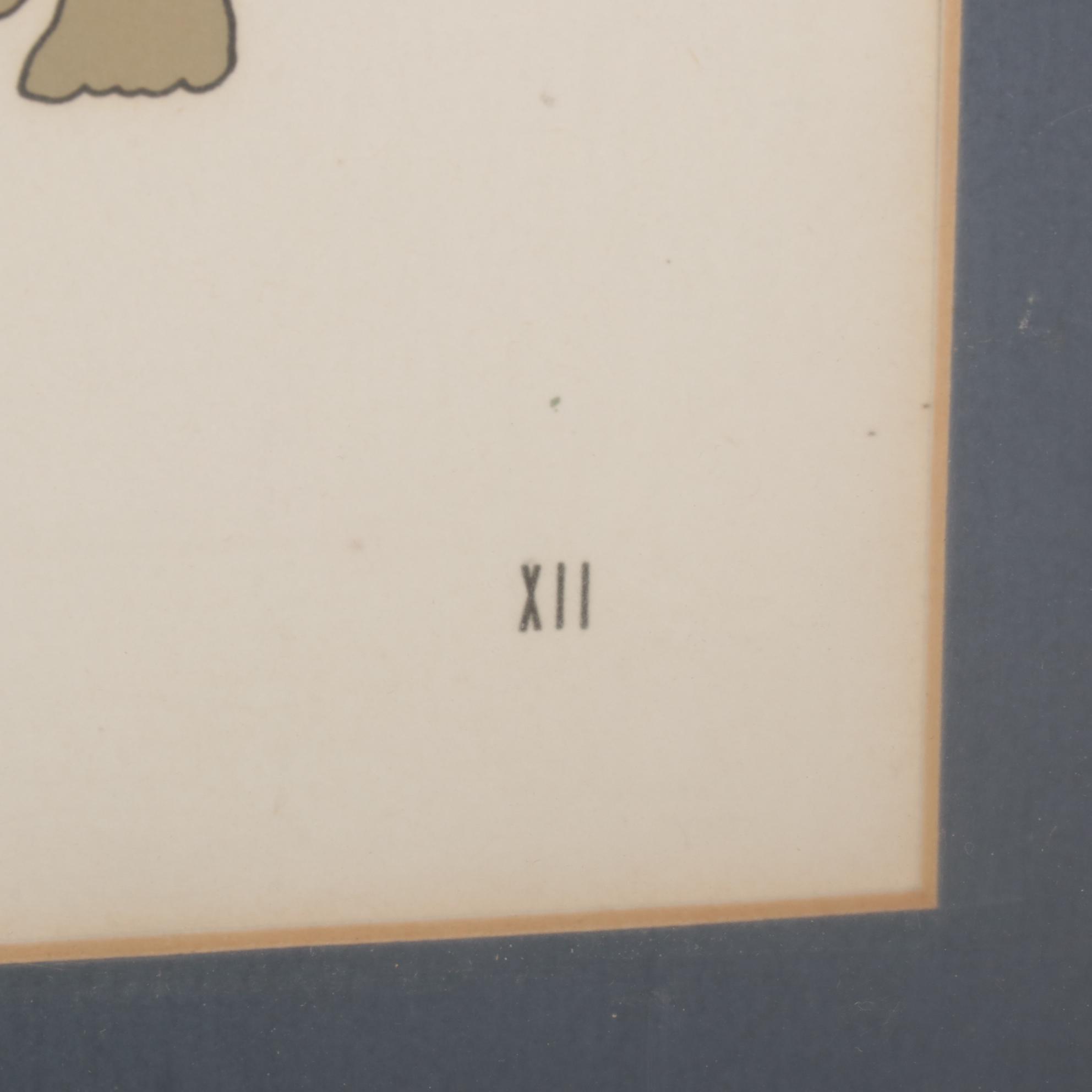 South Asian Inspired Costume Design Color Lithographs, Mid-Late 20th Century