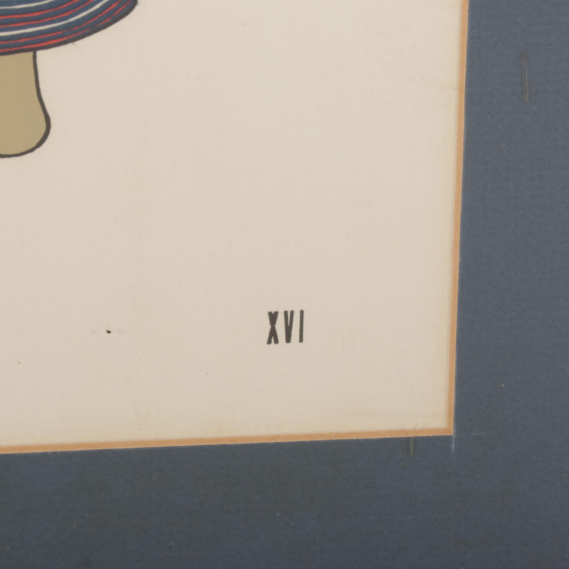 South Asian Inspired Costume Design Color Lithographs, Mid-Late 20th Century