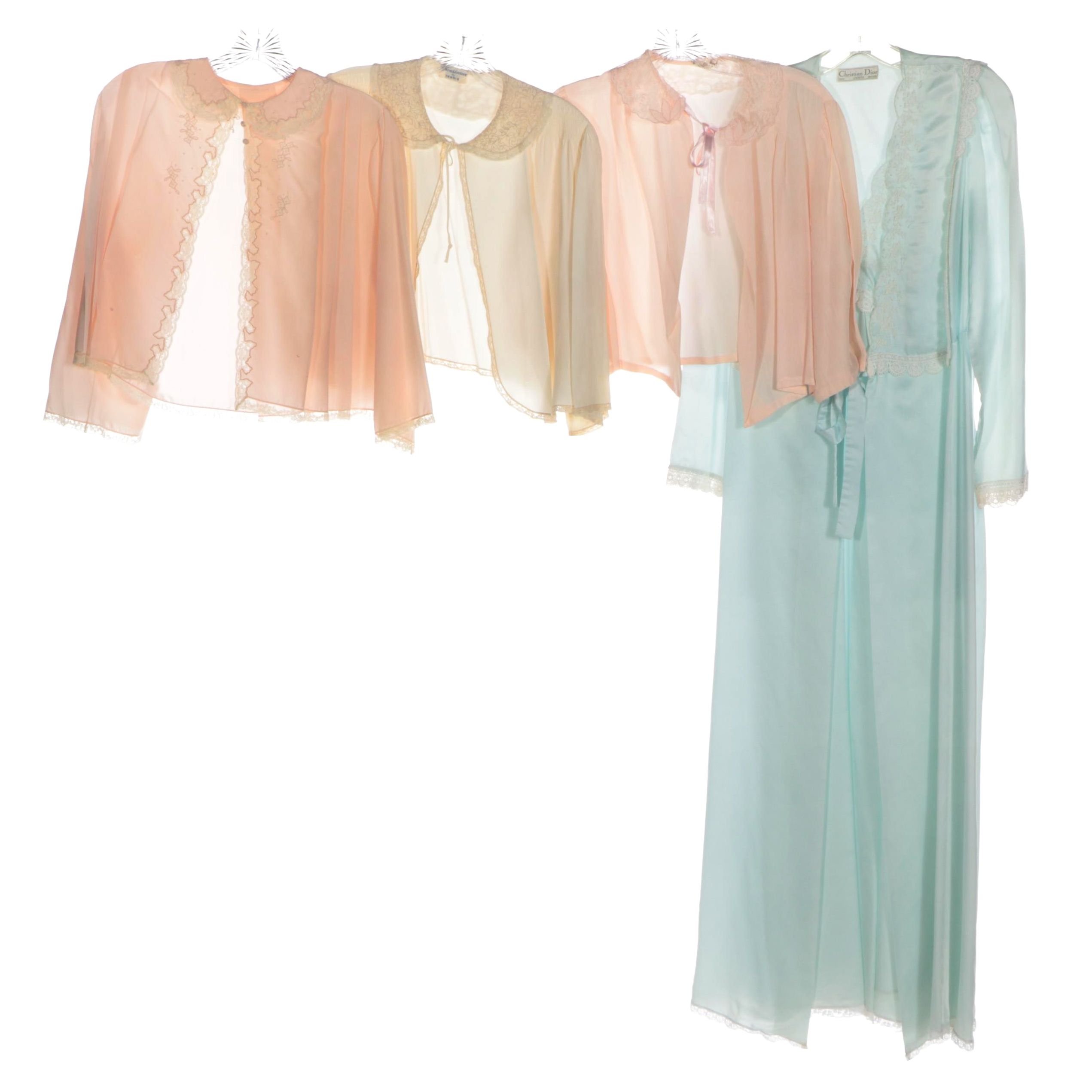 Christian Dior Peignoir Set with Dwalyne, Stella Fagin, Trousseaux Bed Jackets