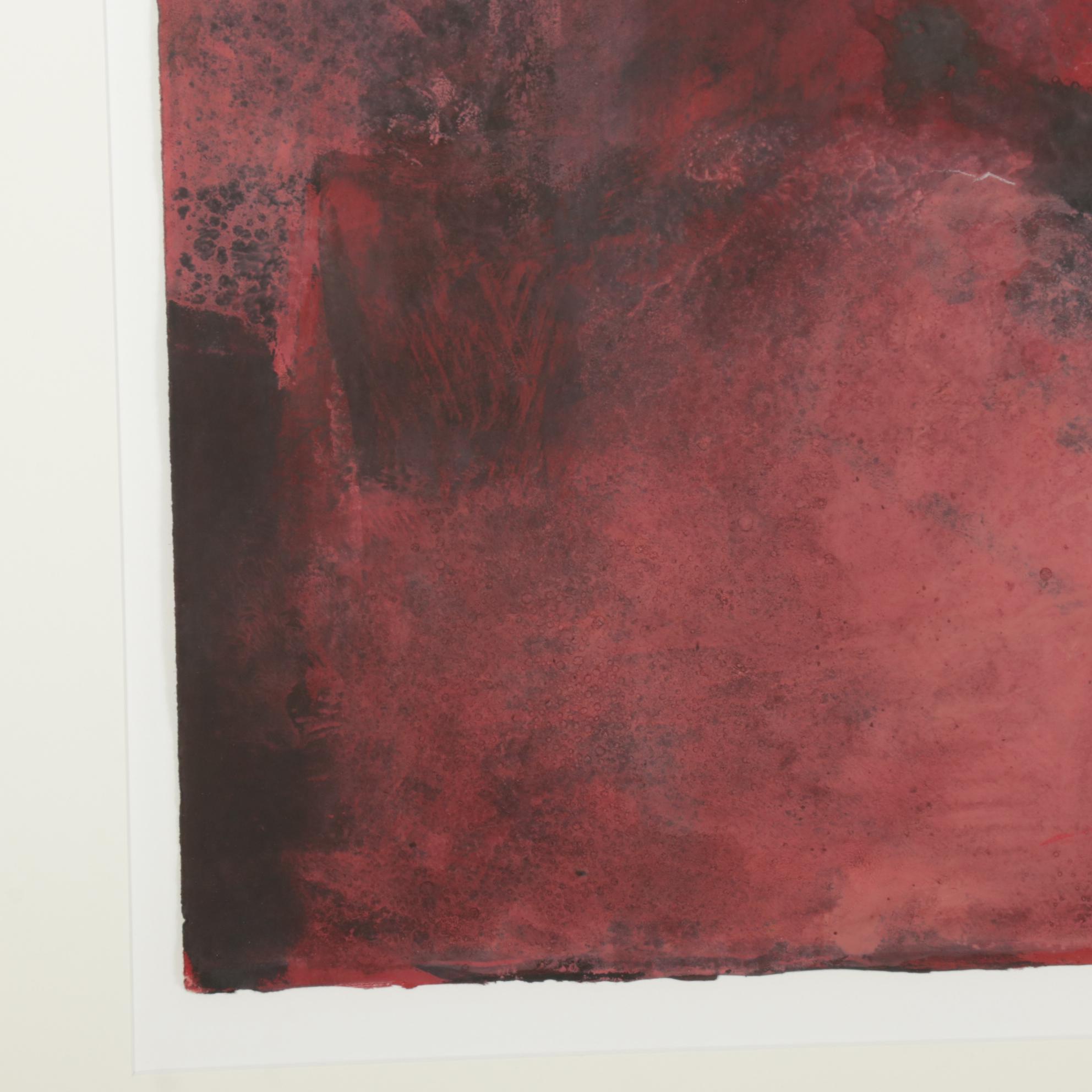 Charles Battaglini Abstract Oil Painting "Temple Wall," Late 20th-21st Century