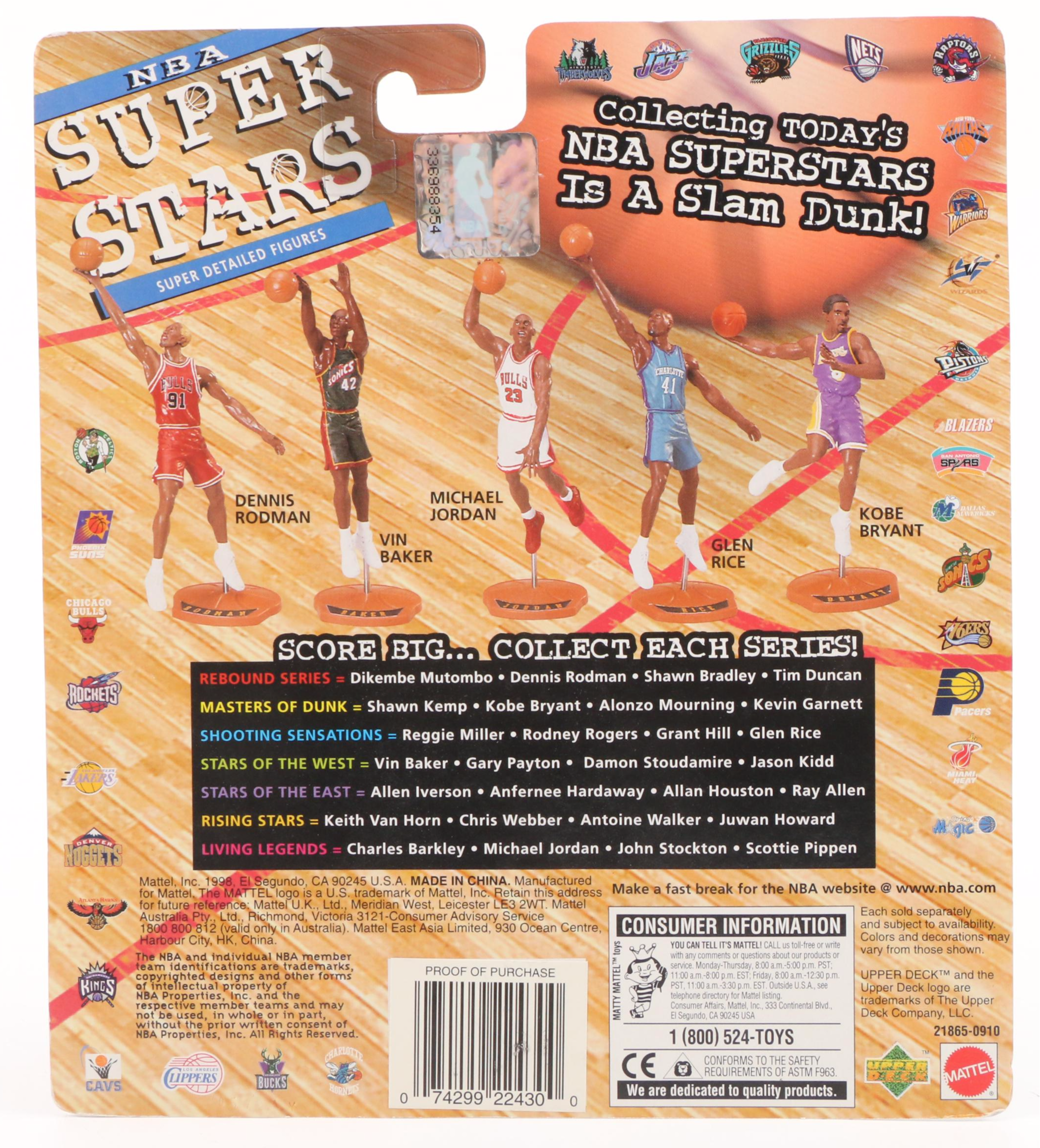 1990s Mattel, Upper Deck NBA Super Stars "Ray Allen"