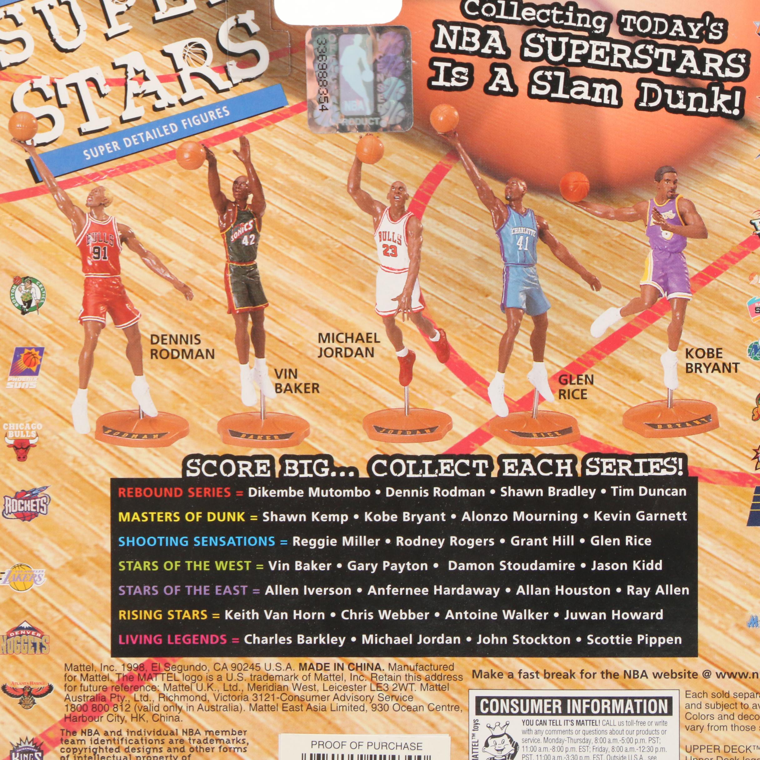 1990s Mattel, Upper Deck NBA Super Stars "Ray Allen"