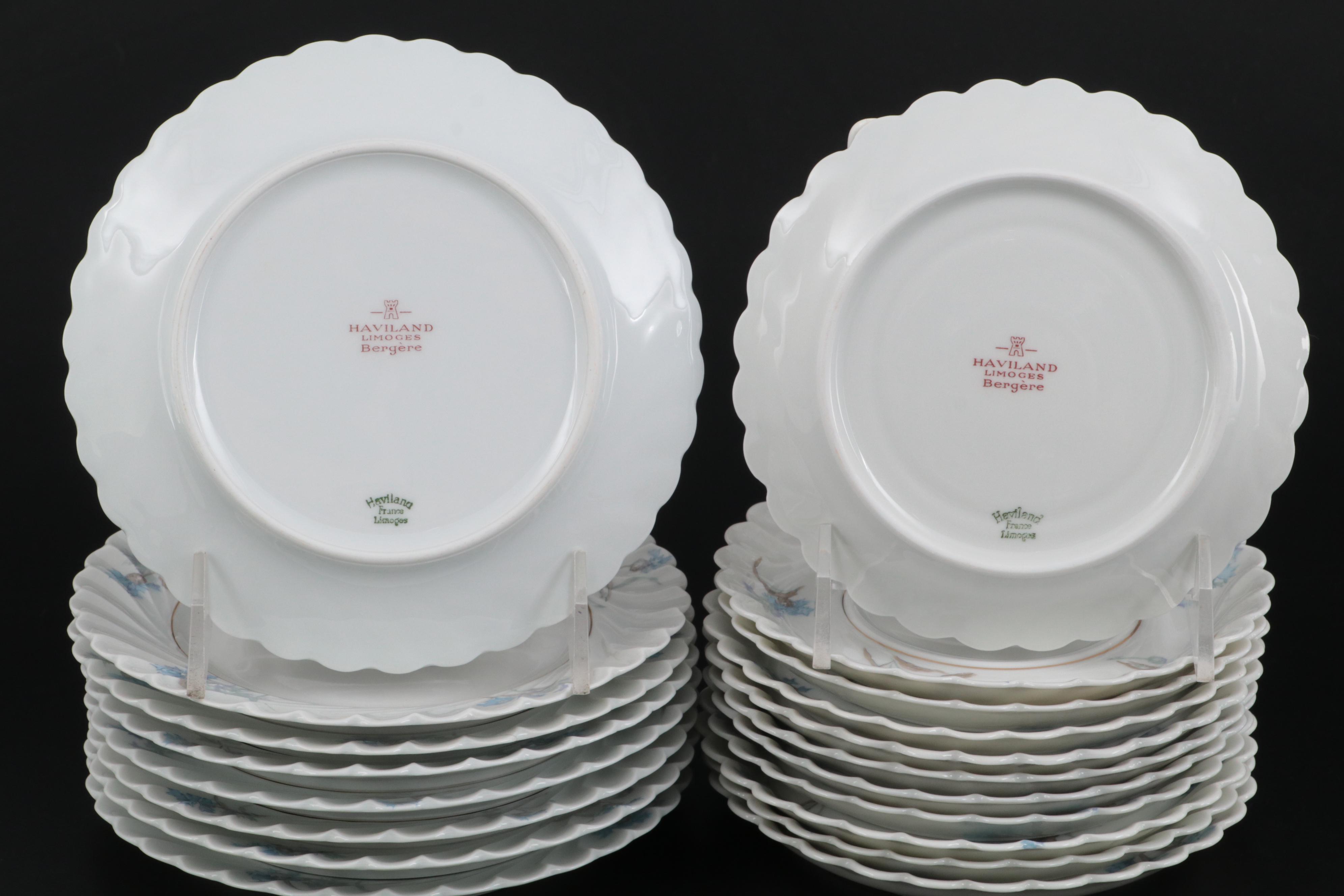 Haviland "Bergere" Porcelain Dinnerware, Mid-20th Century