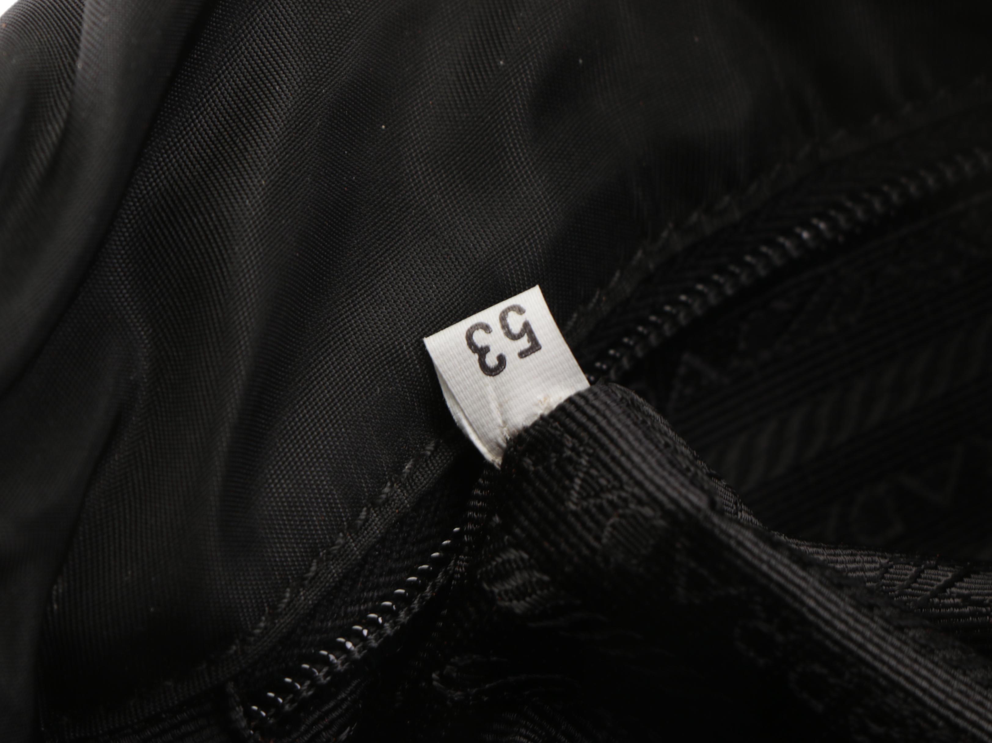 Prada Two-Pocket Flap Shoulder Bag in Black Tessuto Nylon and Lambskin