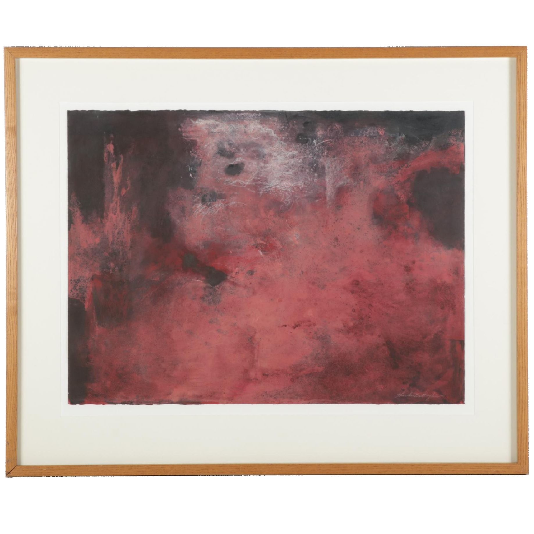 Charles Battaglini Abstract Oil Painting "Temple Wall," Late 20th-21st Century