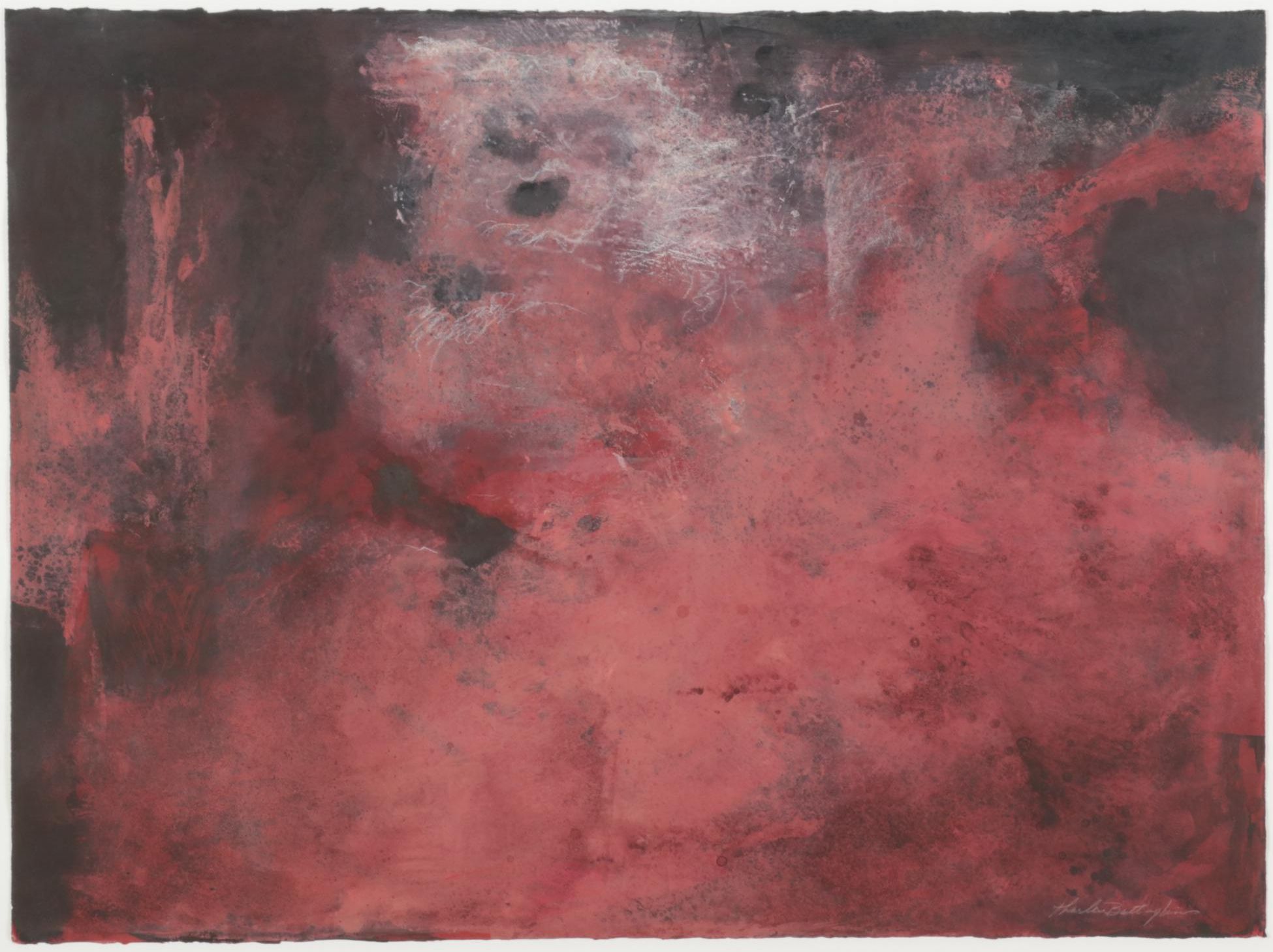 Charles Battaglini Abstract Oil Painting "Temple Wall," Late 20th-21st Century