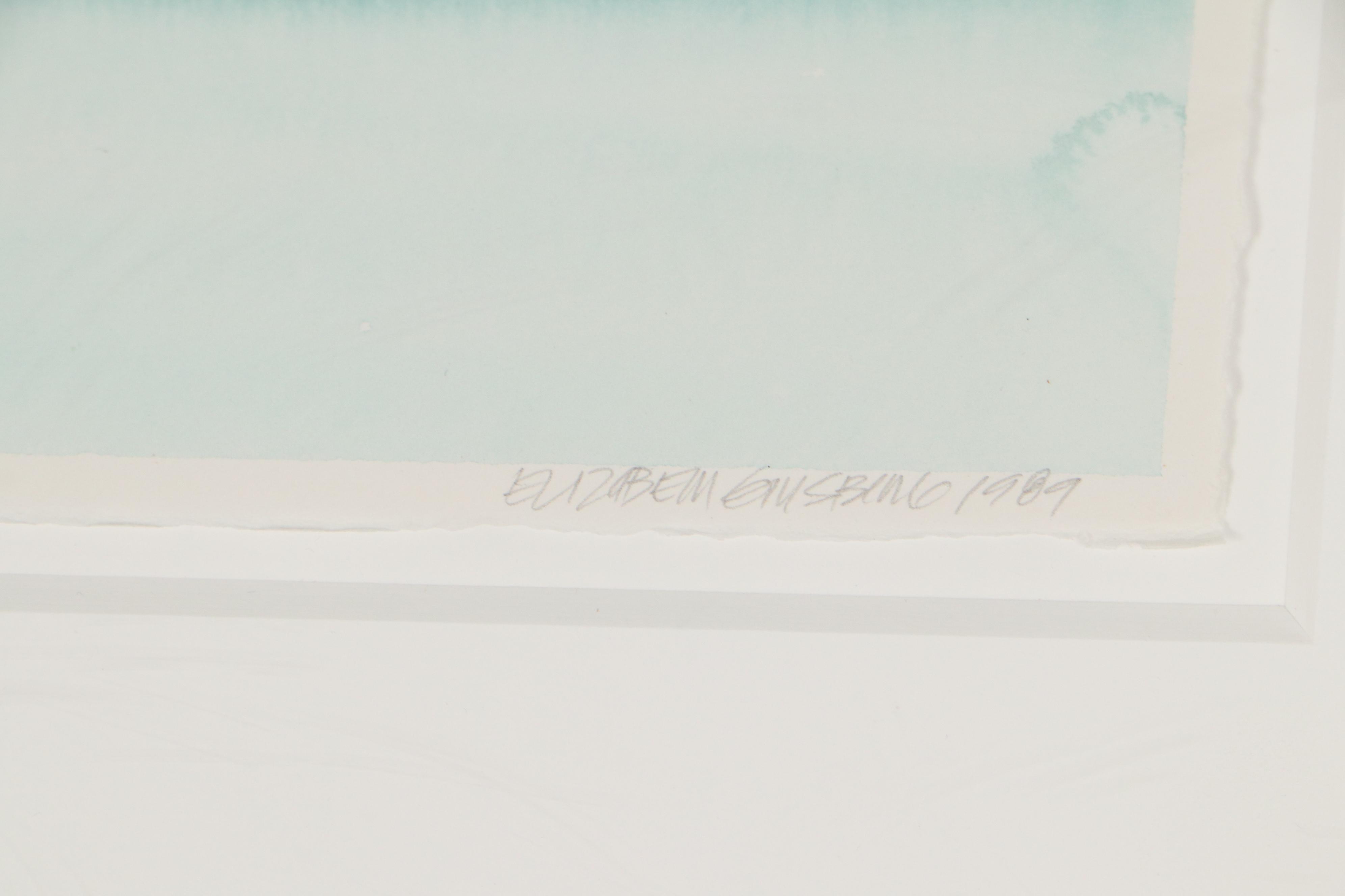 Elizabeth Ginsberg Abstract Watercolor Painting, 1989