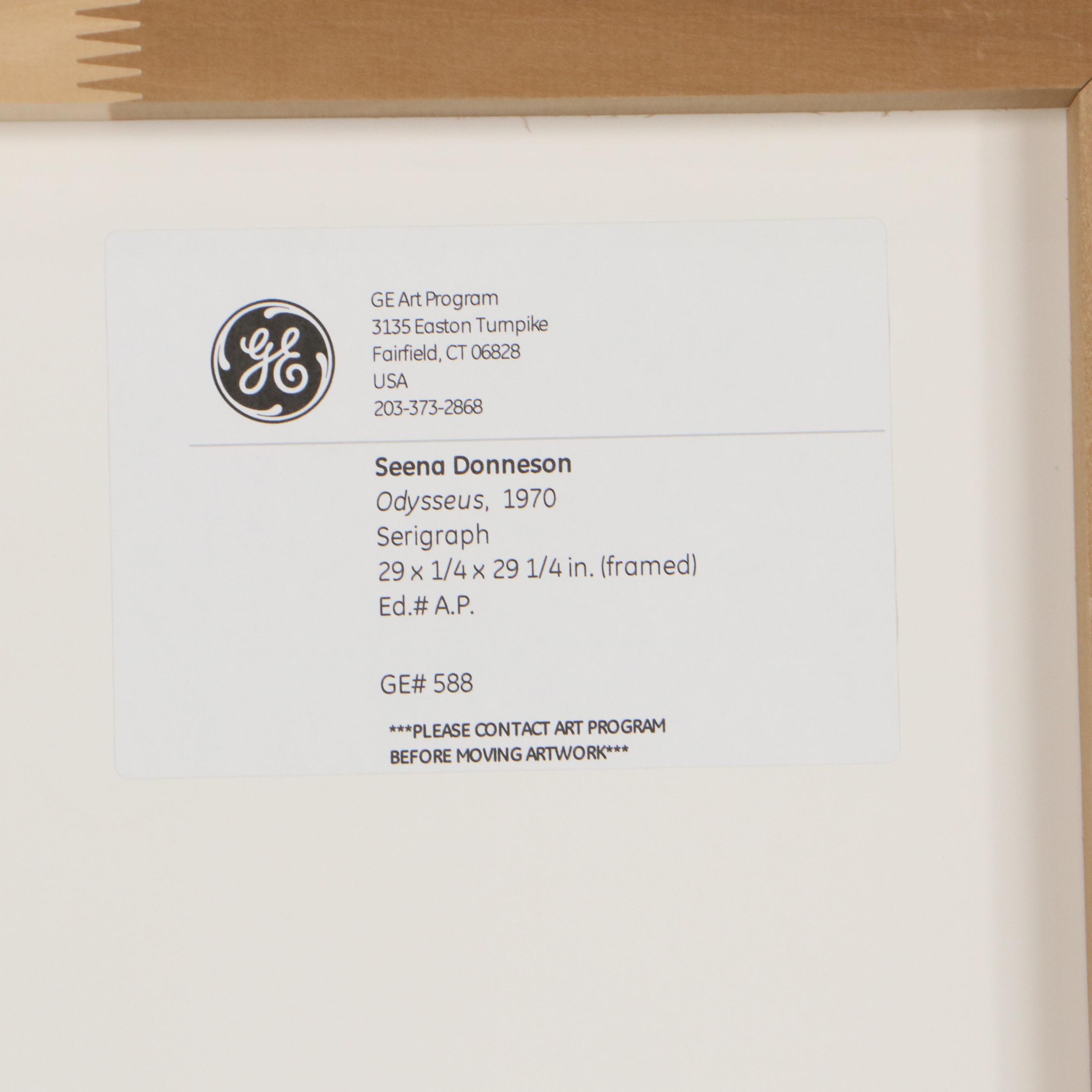 Seena Donneson Color Lithograph "Odysseus," 1970