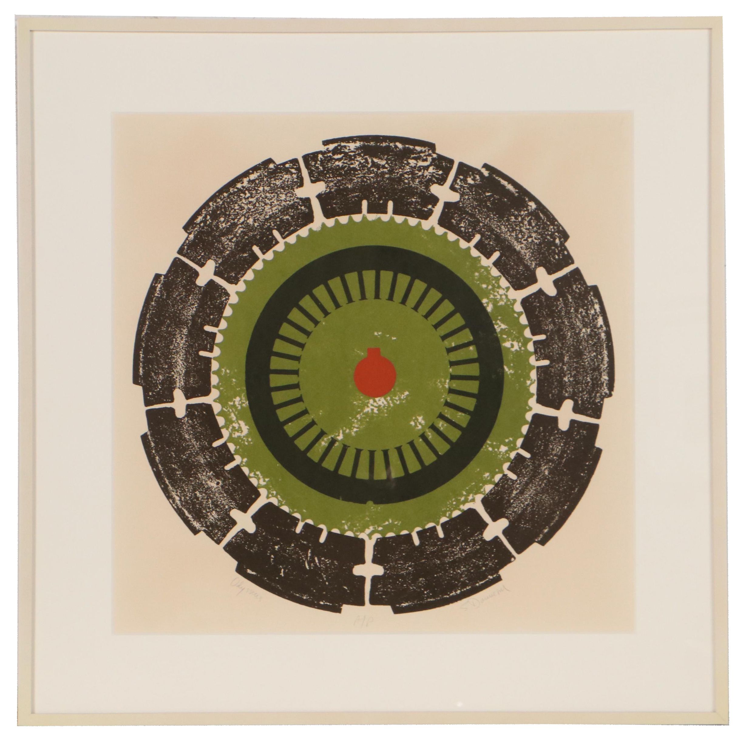 Seena Donneson Color Lithograph "Odysseus," 1970