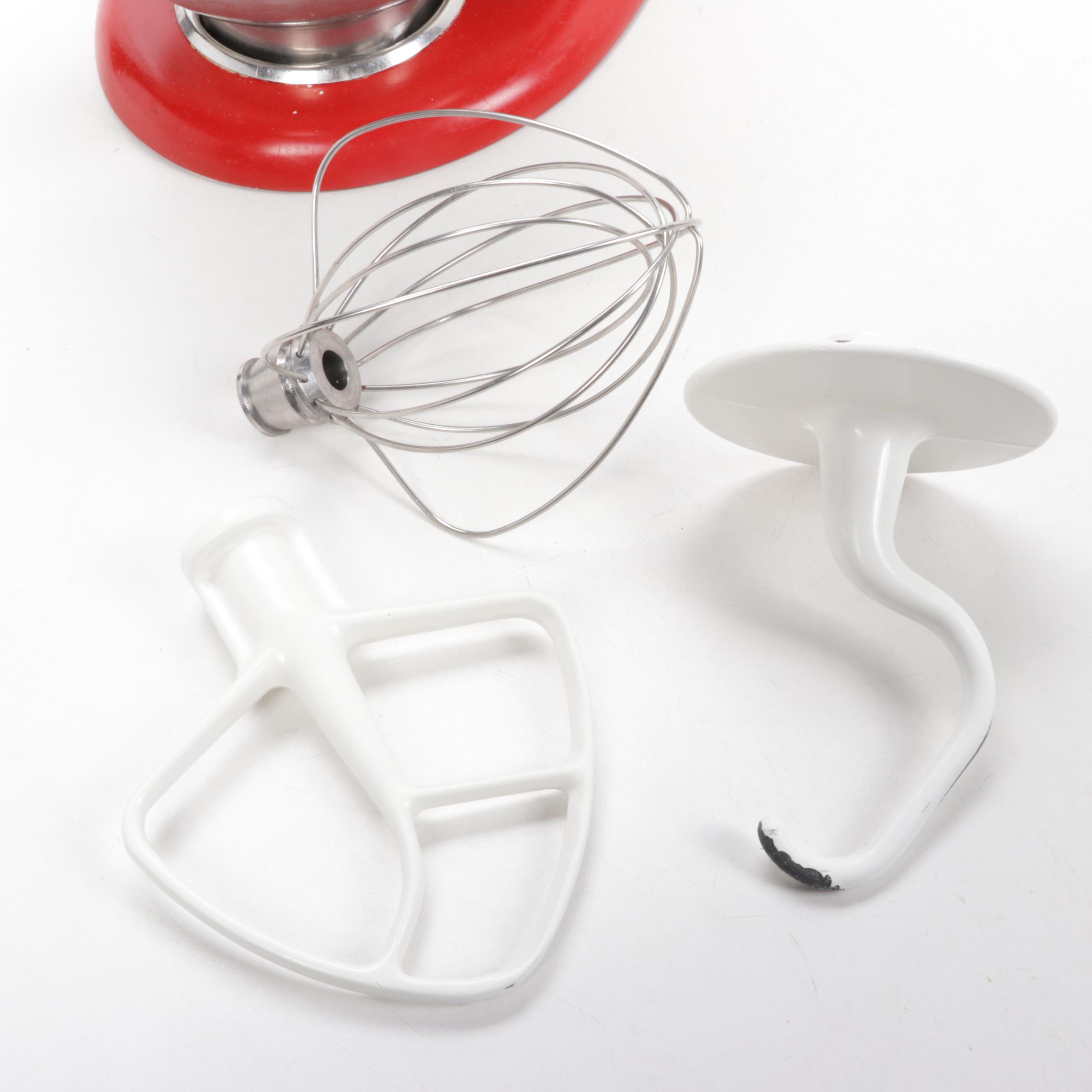 KitchenAid Red Tilt Head Stand Mixer with Attachments