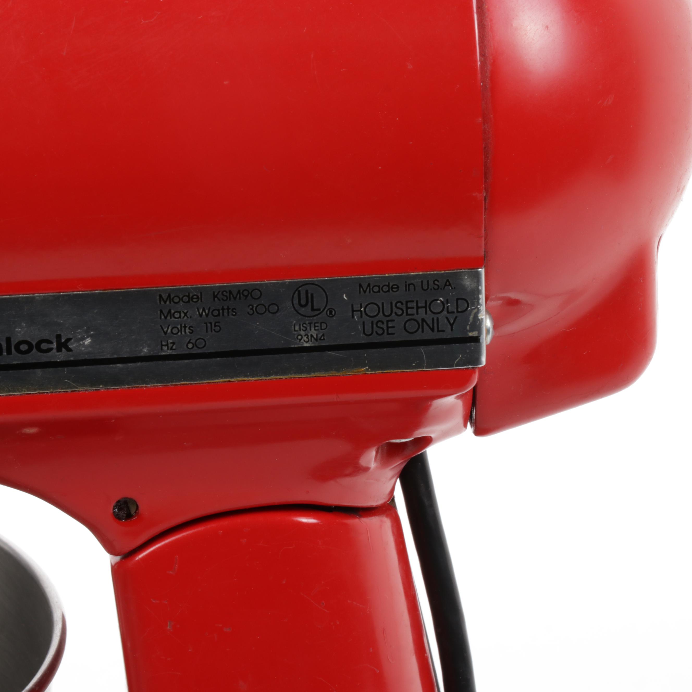 KitchenAid Red Tilt Head Stand Mixer with Attachments