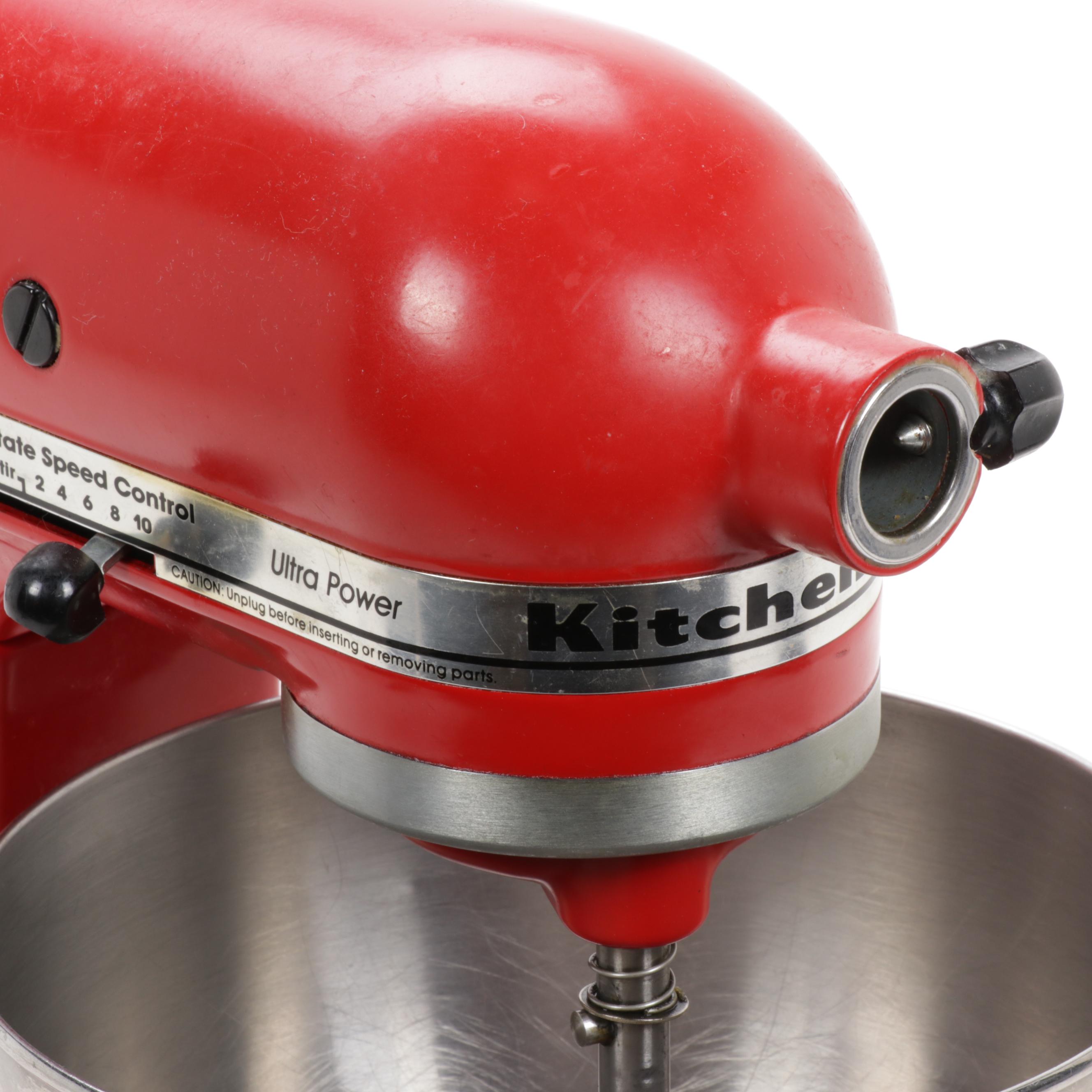 KitchenAid Red Tilt Head Stand Mixer with Attachments