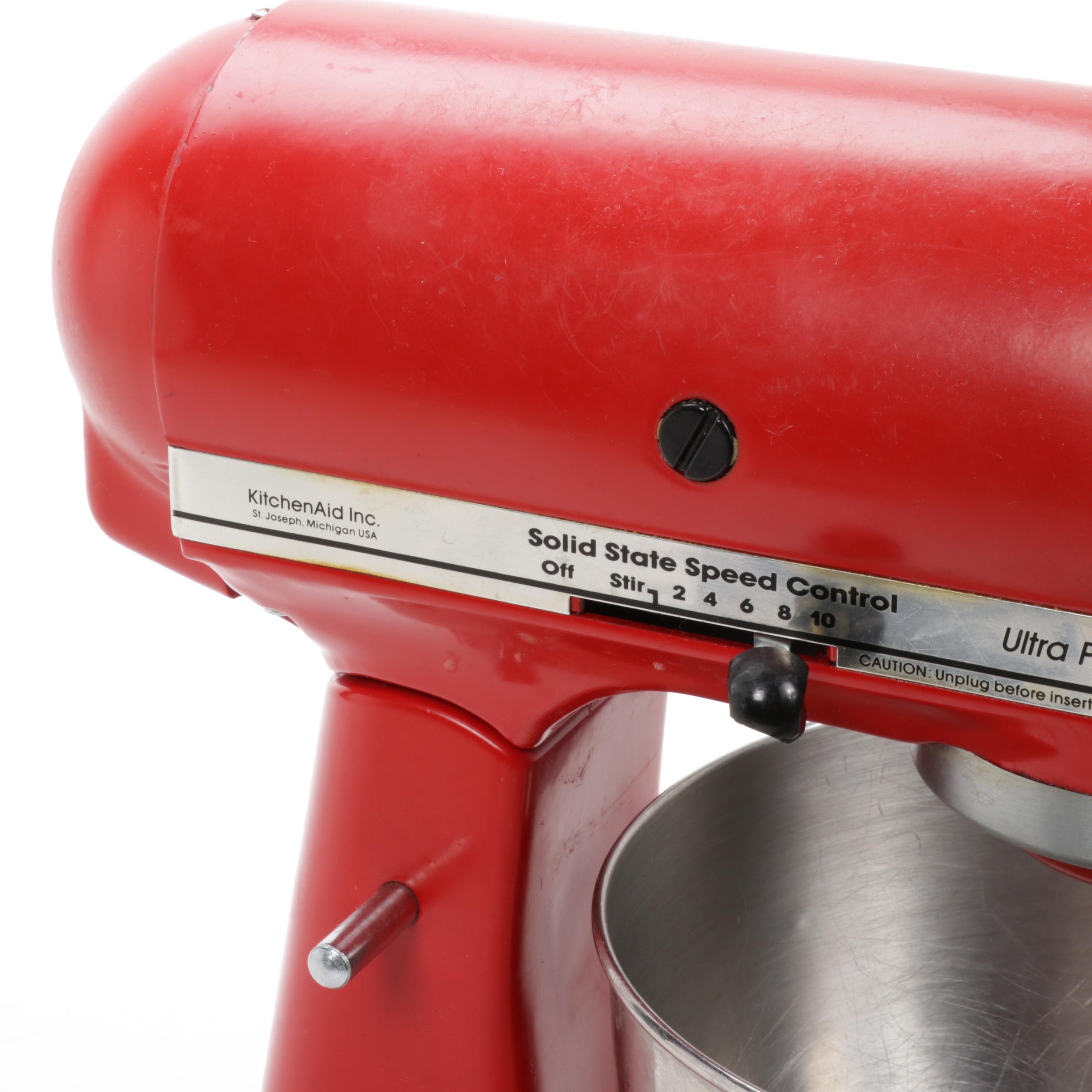 KitchenAid Red Tilt Head Stand Mixer with Attachments