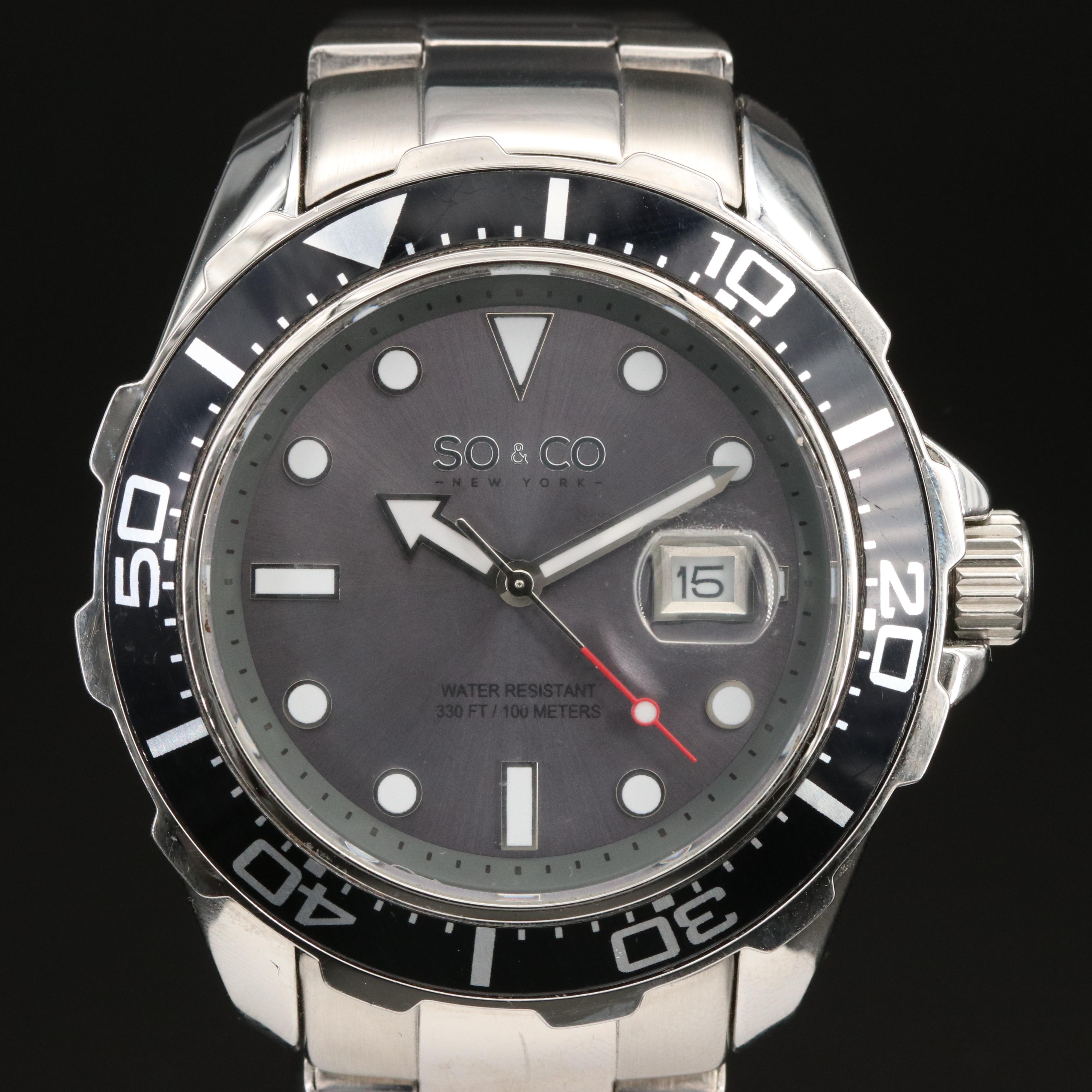 SO & CO. Dive style Quartz Watch