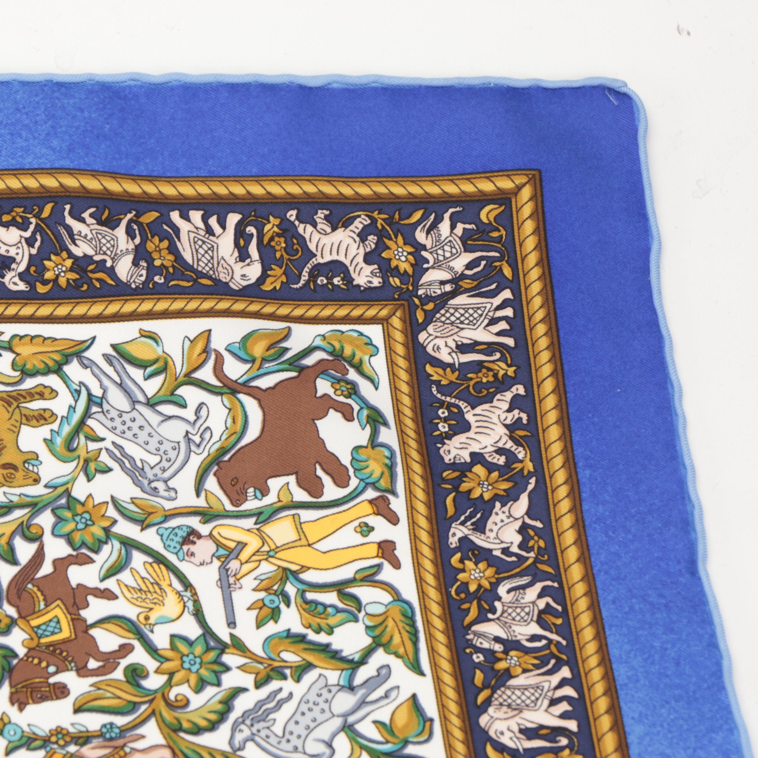Hermès "Chasse En Inde" Silk Twill Scarf