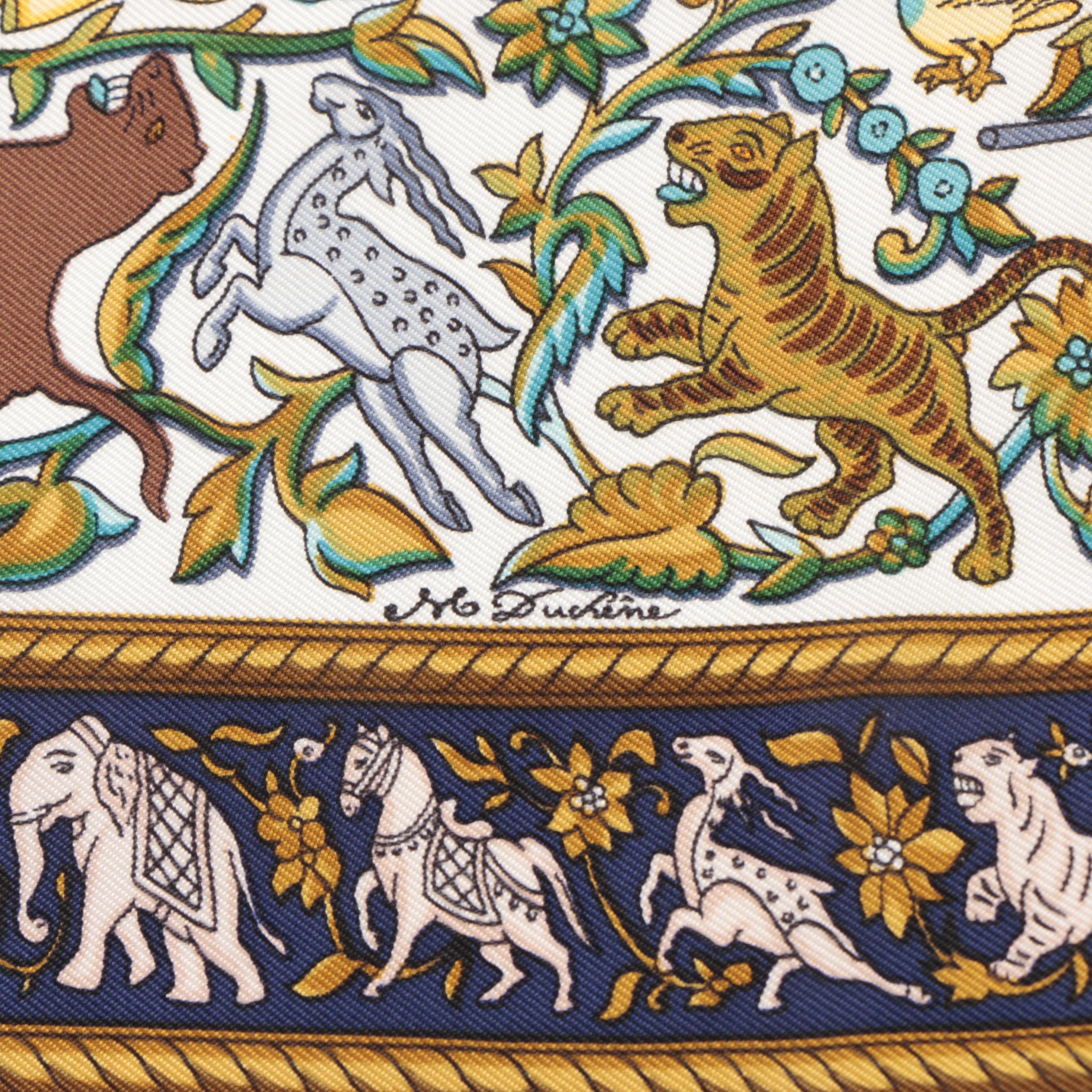 Hermès "Chasse En Inde" Silk Twill Scarf