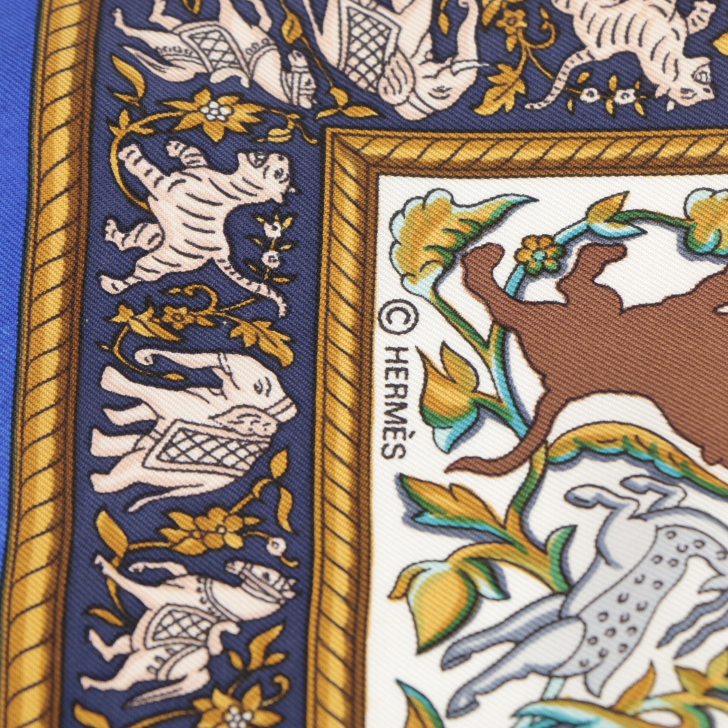 Hermès "Chasse En Inde" Silk Twill Scarf