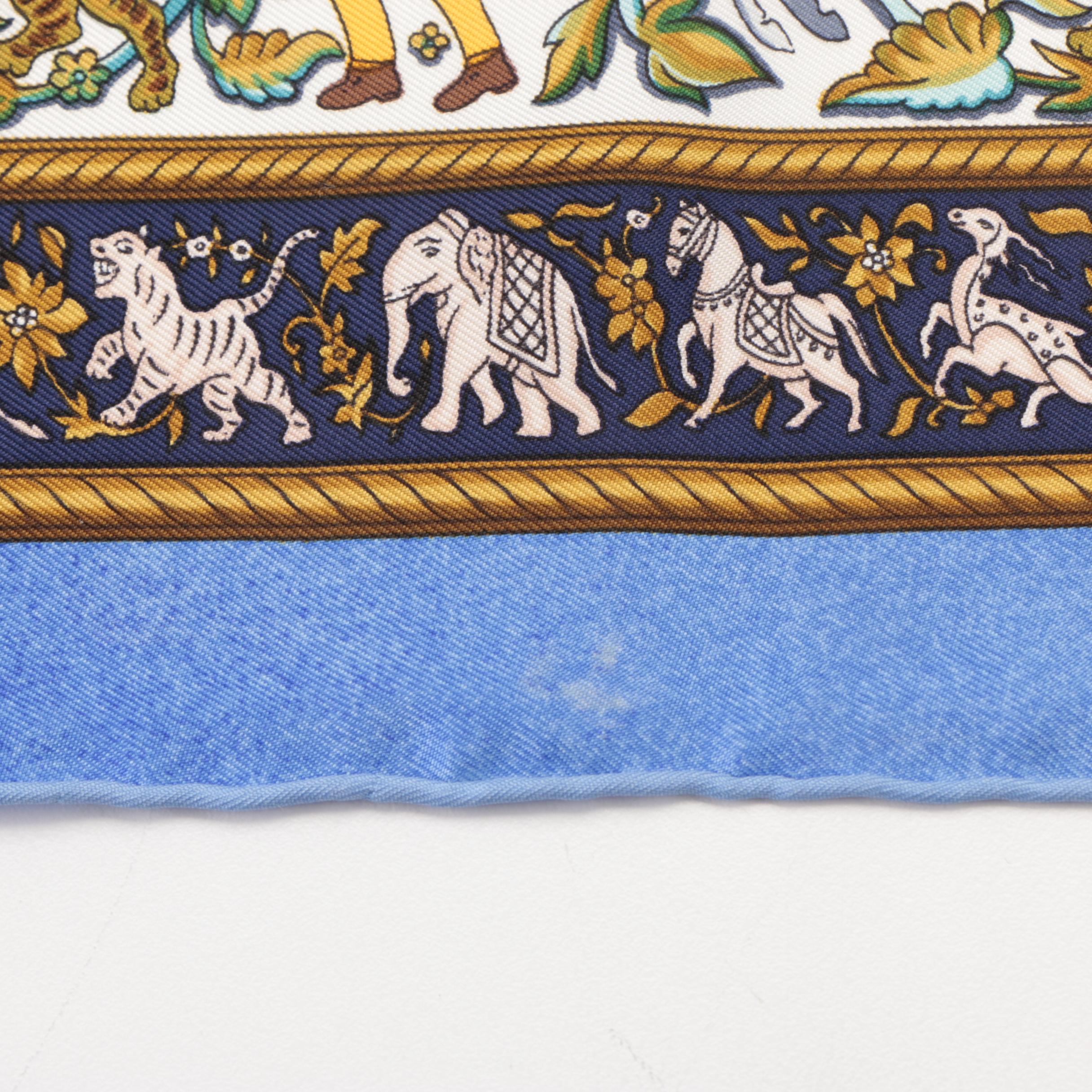 Hermès "Chasse En Inde" Silk Twill Scarf