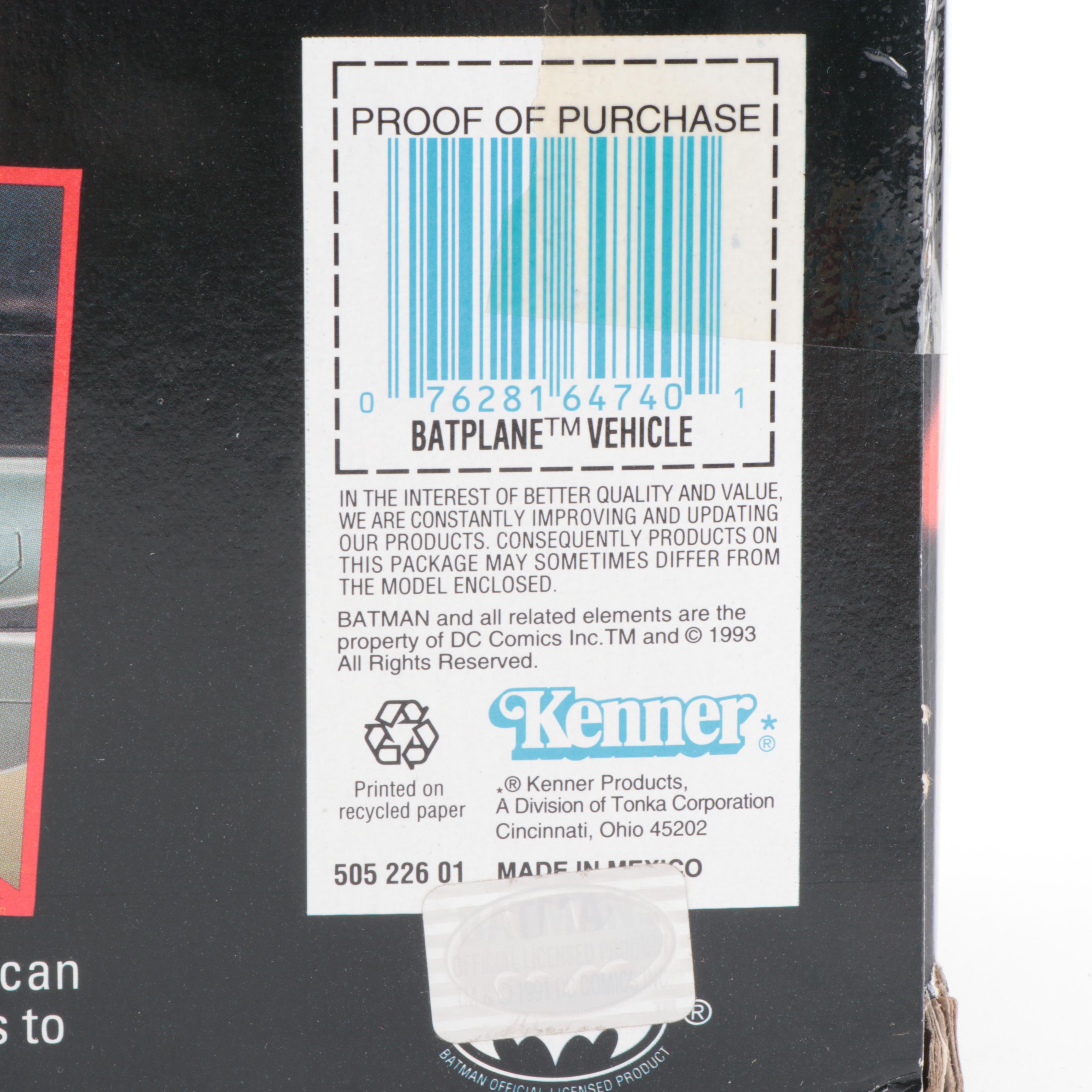 Kenner Batplane with DC Comics Robin and Superman Action Figures, More