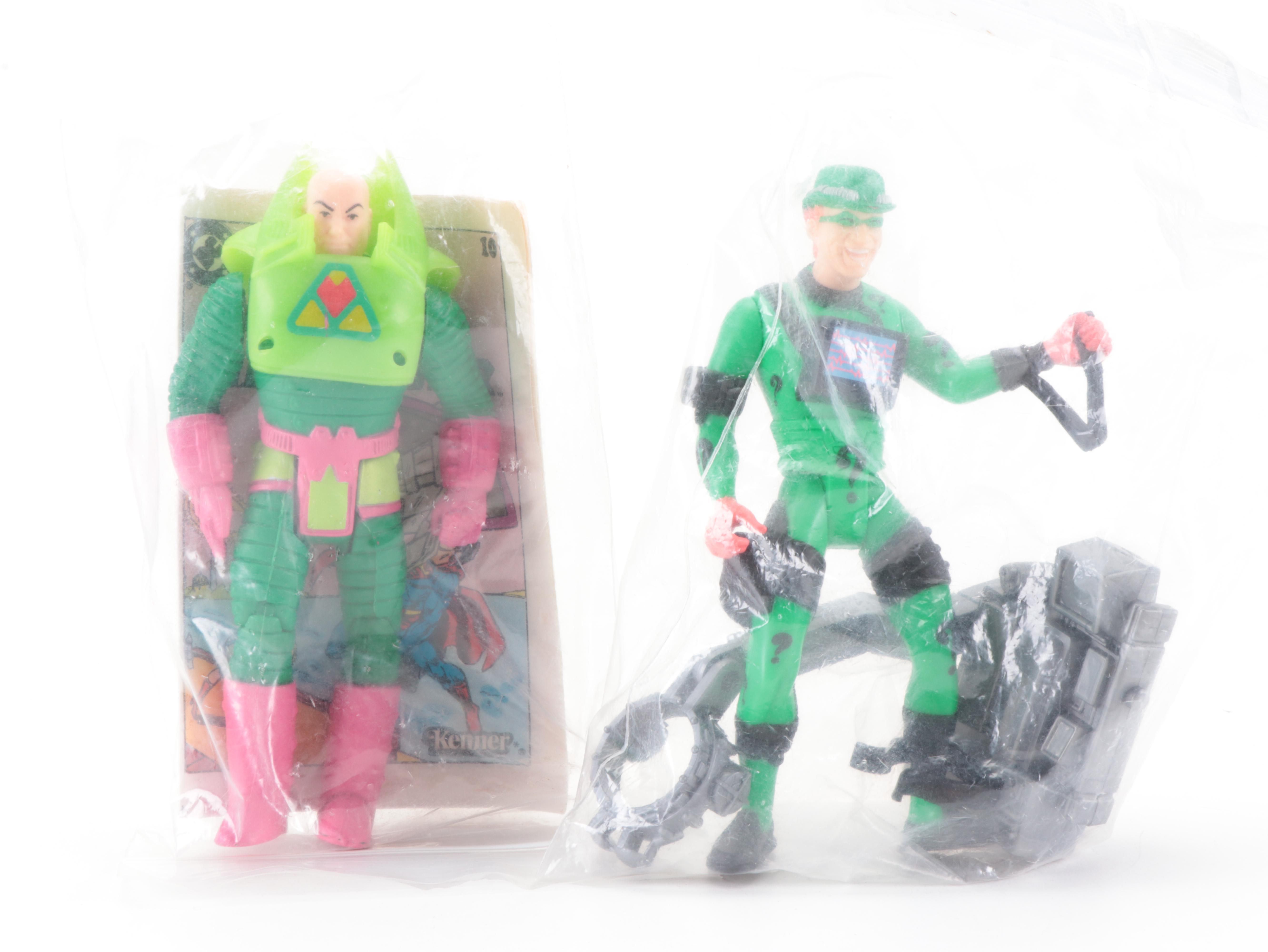 Kenner Batplane with DC Comics Robin and Superman Action Figures, More