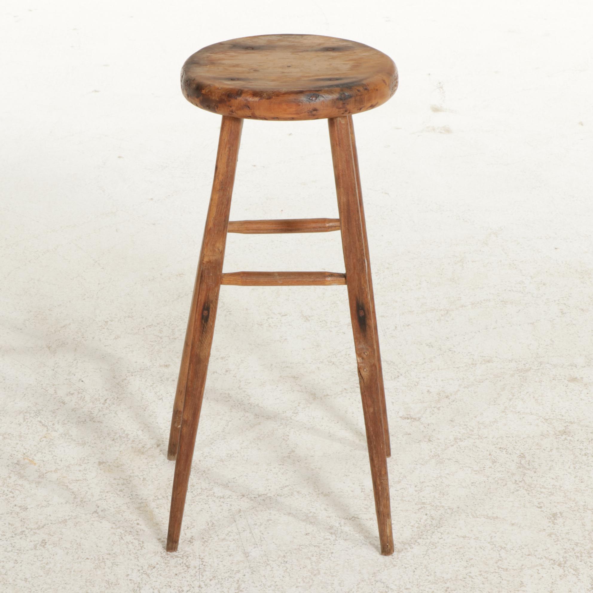 American Primitive Wood Stool