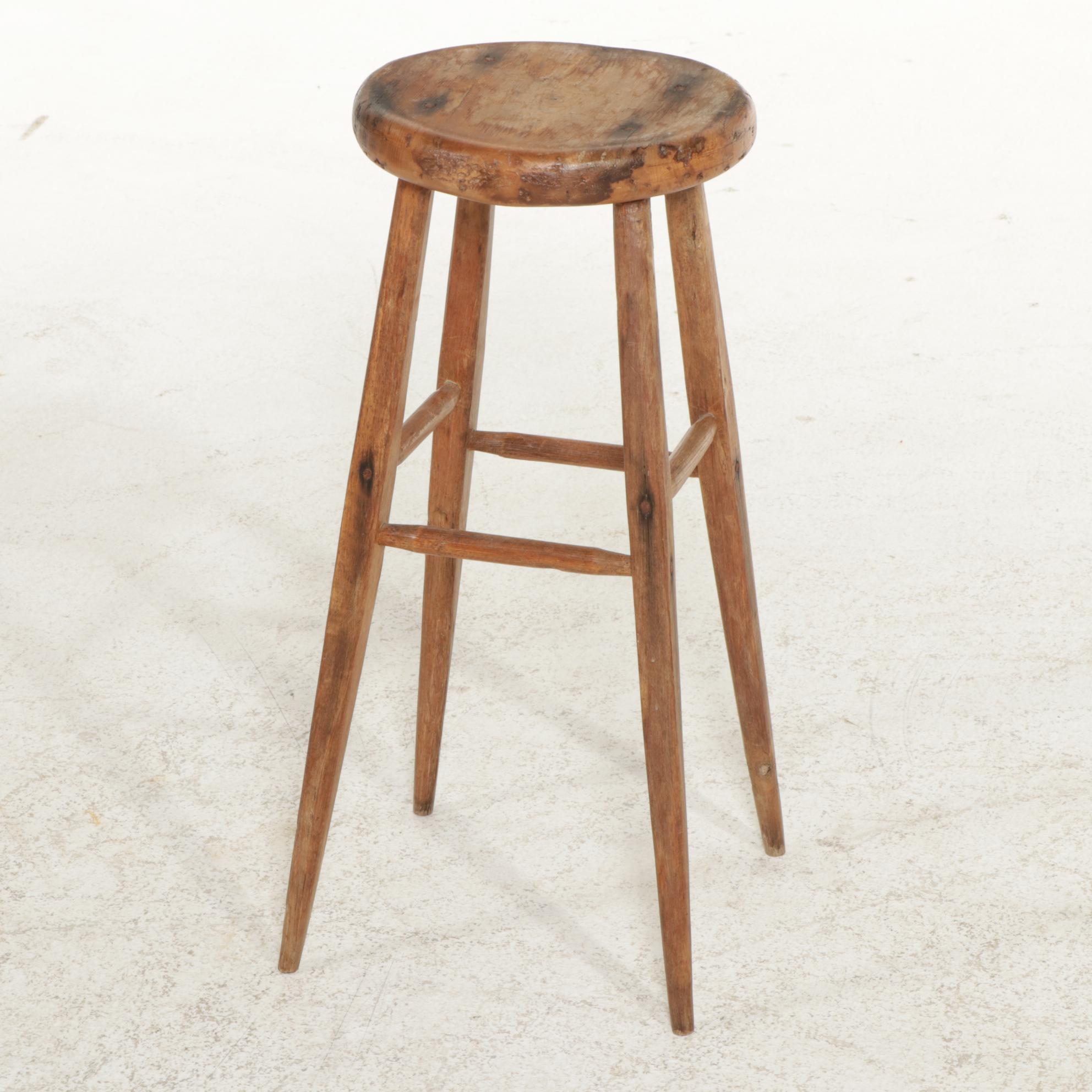 American Primitive Wood Stool