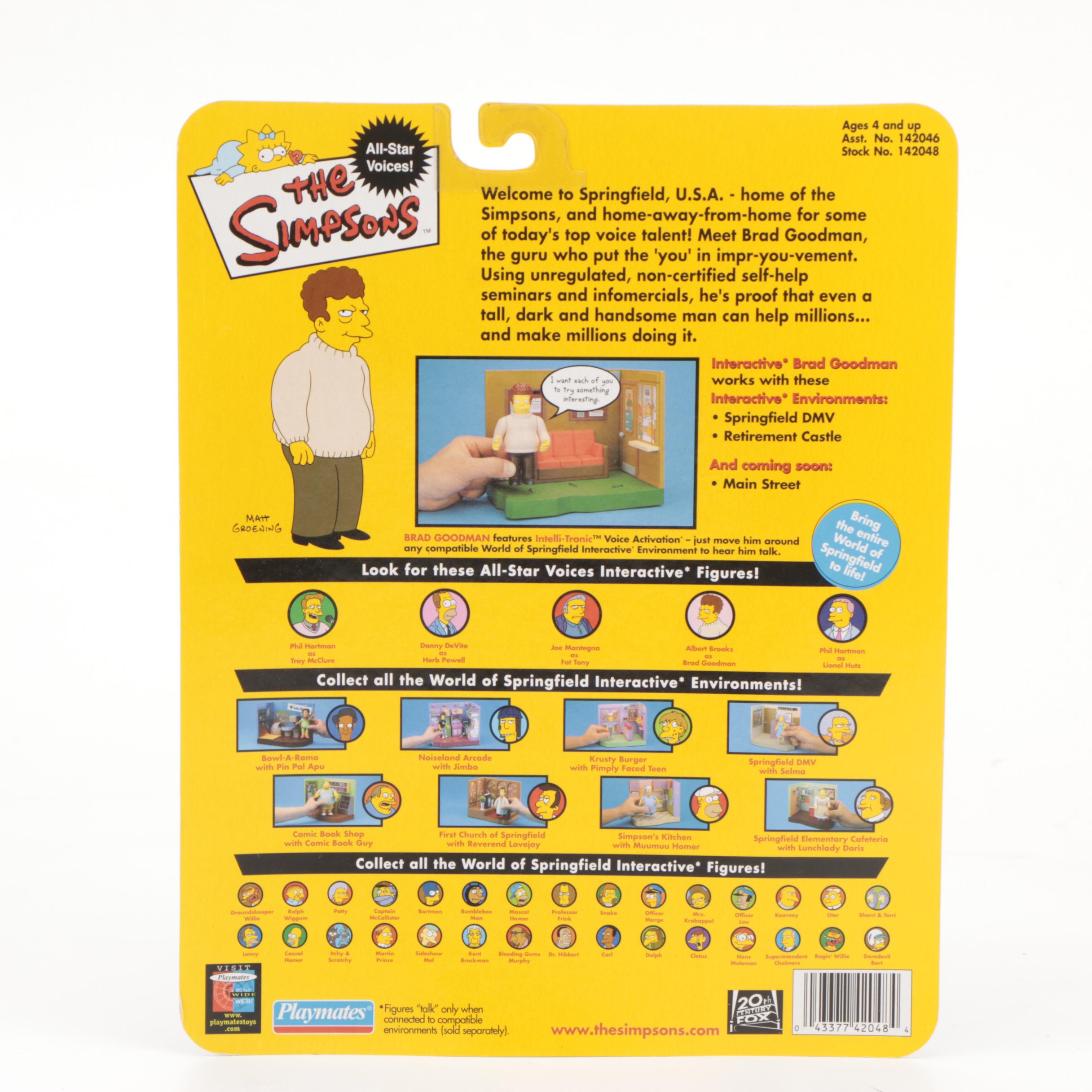 Playmates The Simpsons Brad Goodman All Star Voices Interactive Figures