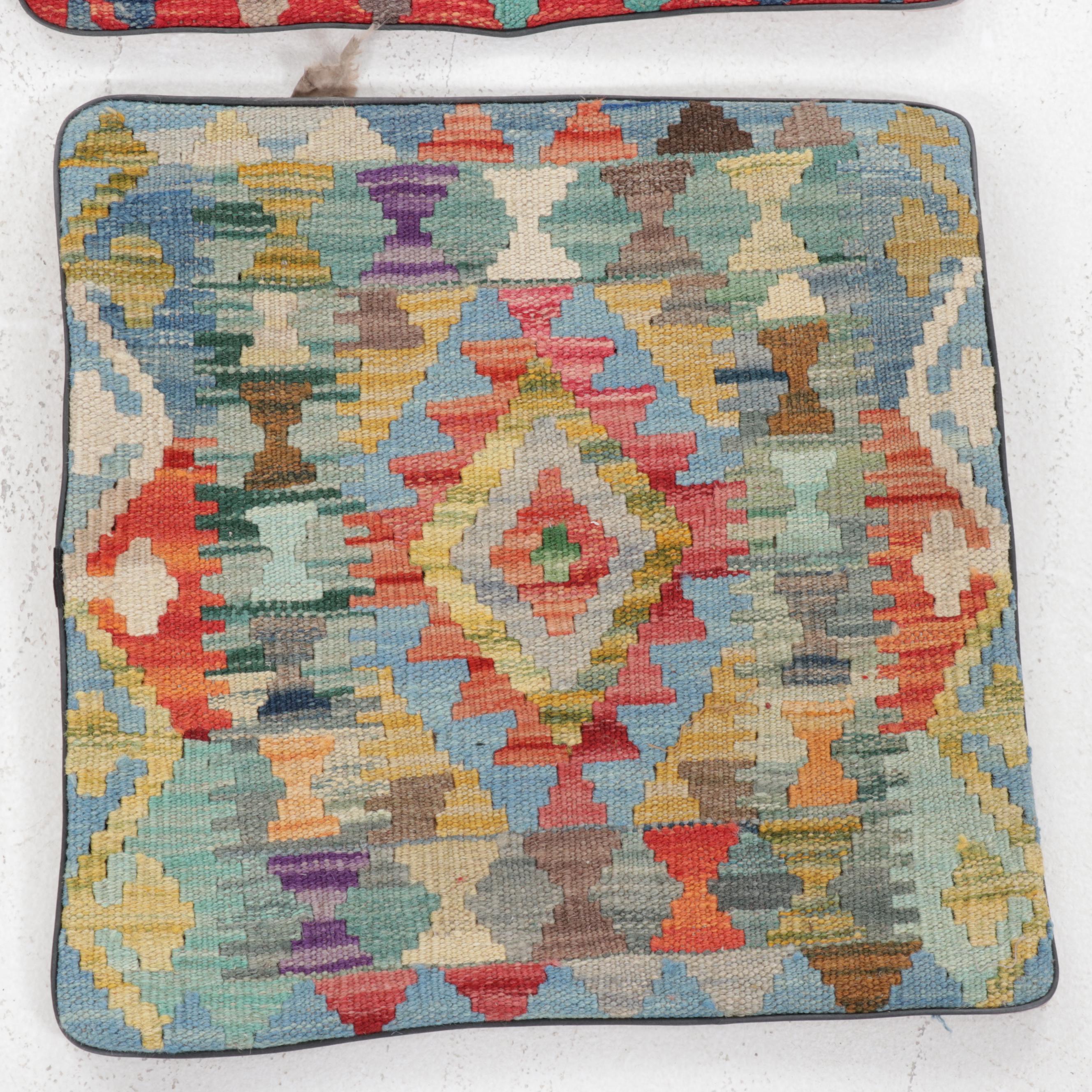 Handwoven Kilim Face Throw Pillow Covers