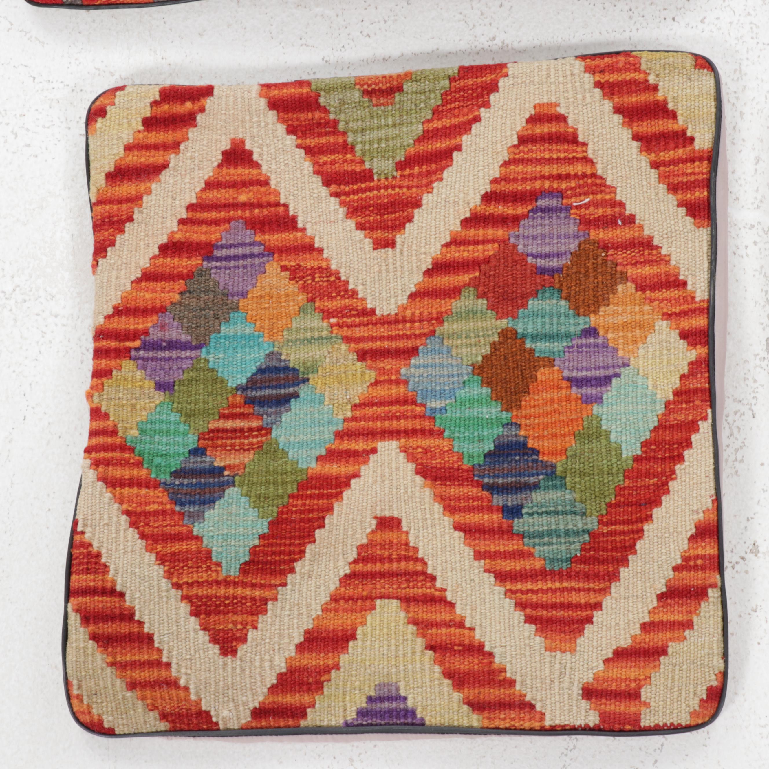 Handwoven Kilim Face Throw Pillow Covers