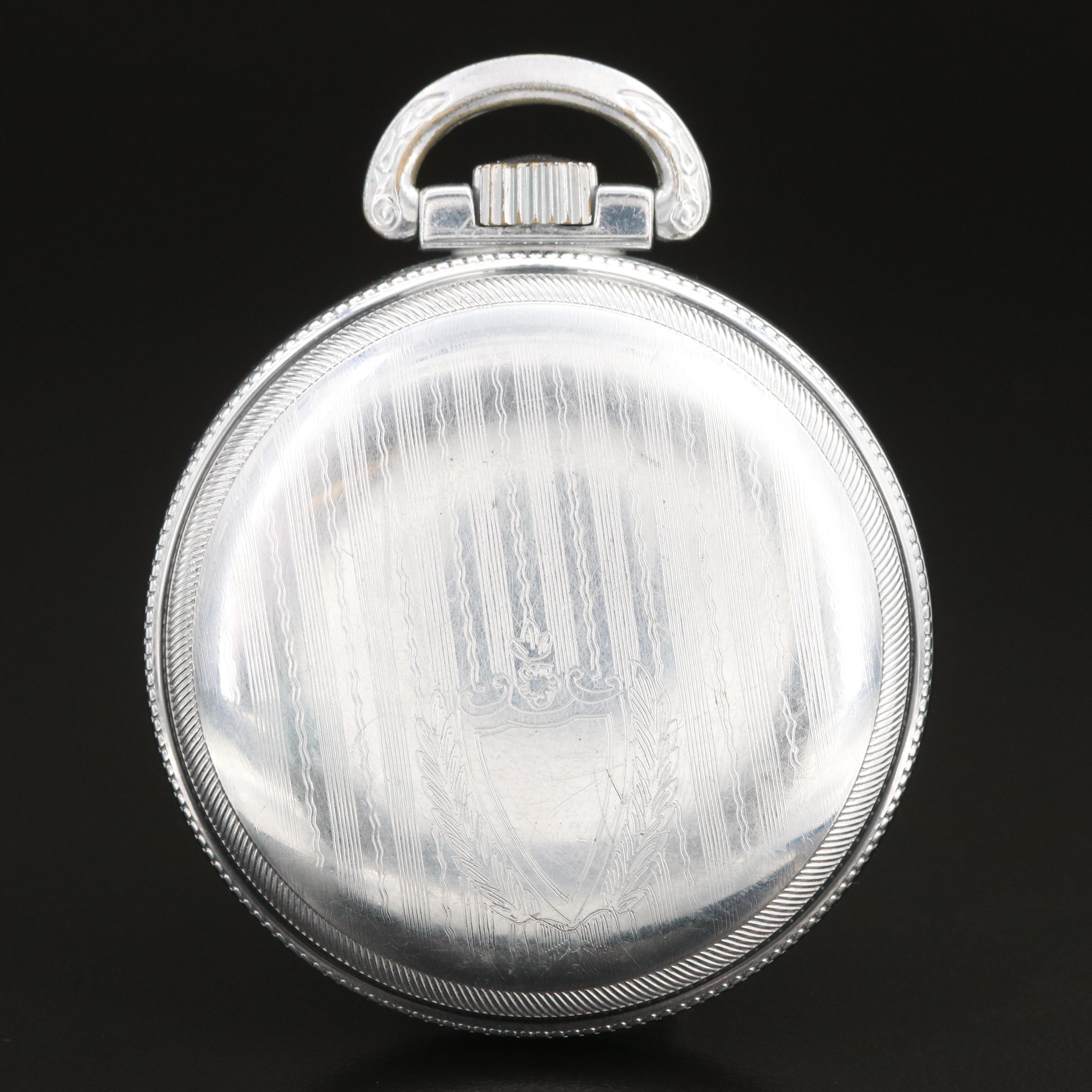 1907 Waltham Vanguard Up/Down Indicator Pocket Watch with Leather Belt Holder