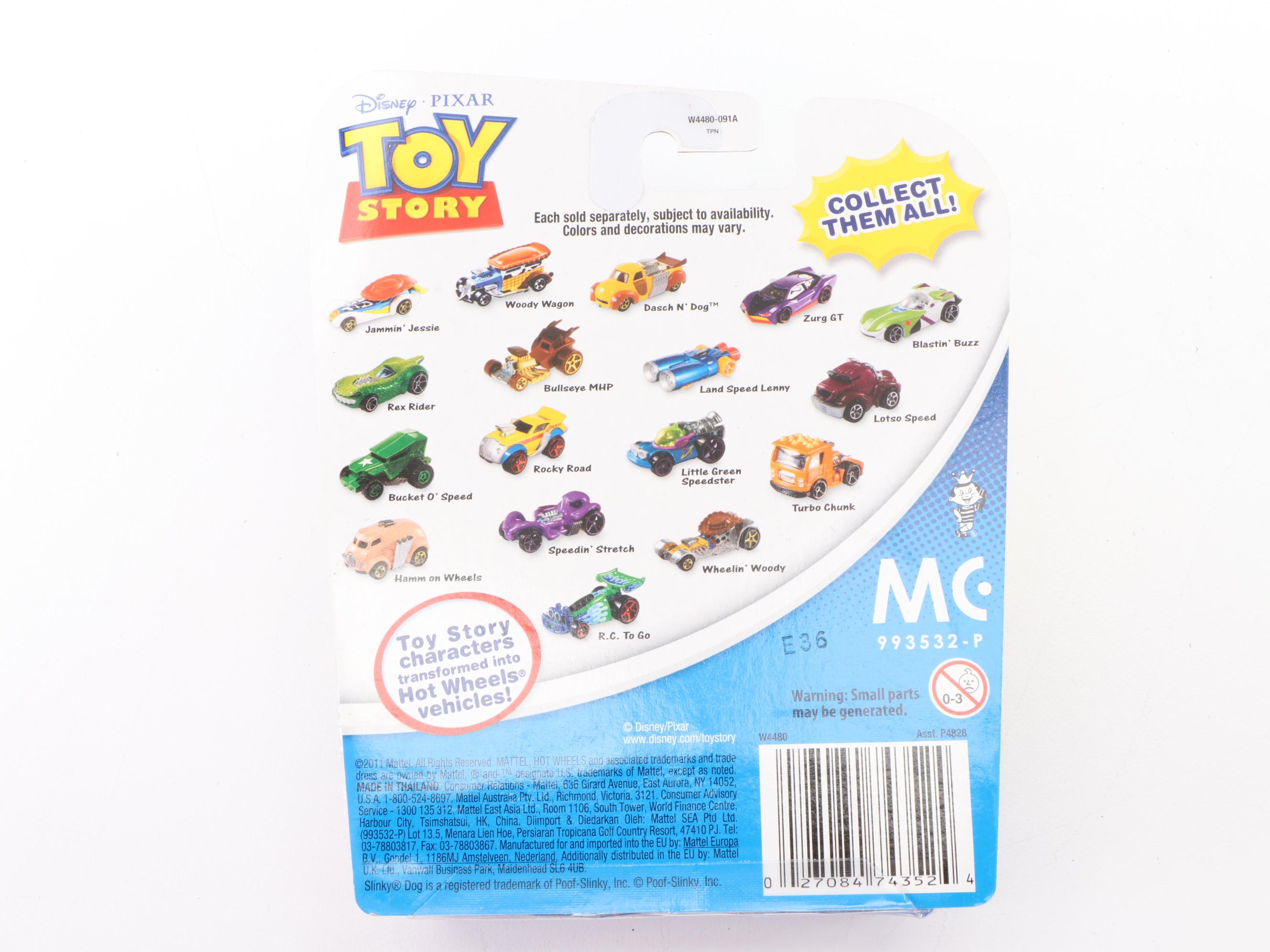 Toy Story Hot Wheels Cars, Lightening McQueen Car, and 12" Buzz Lightyear Figure