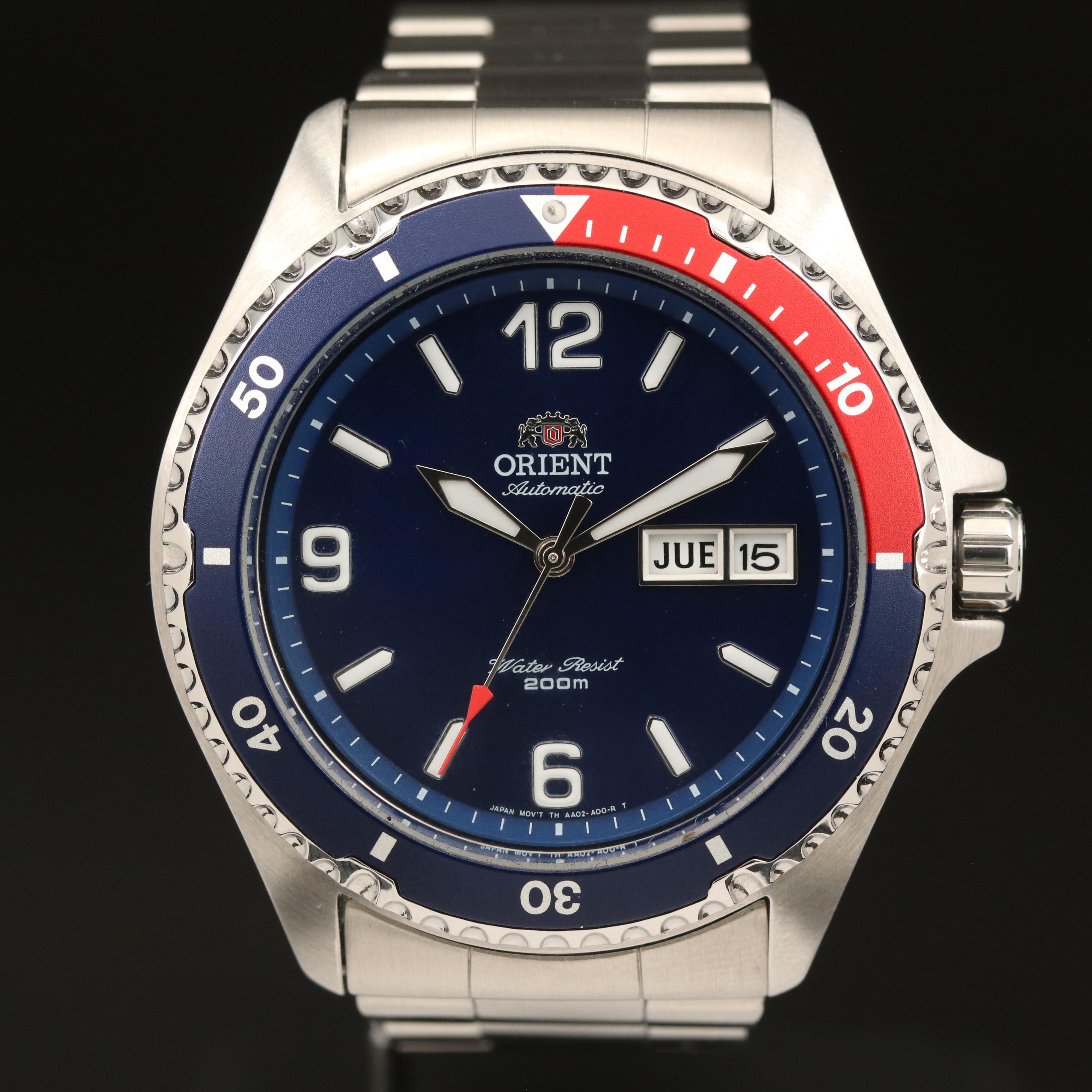 Orient Mako II Stainless Steel Dive Watch