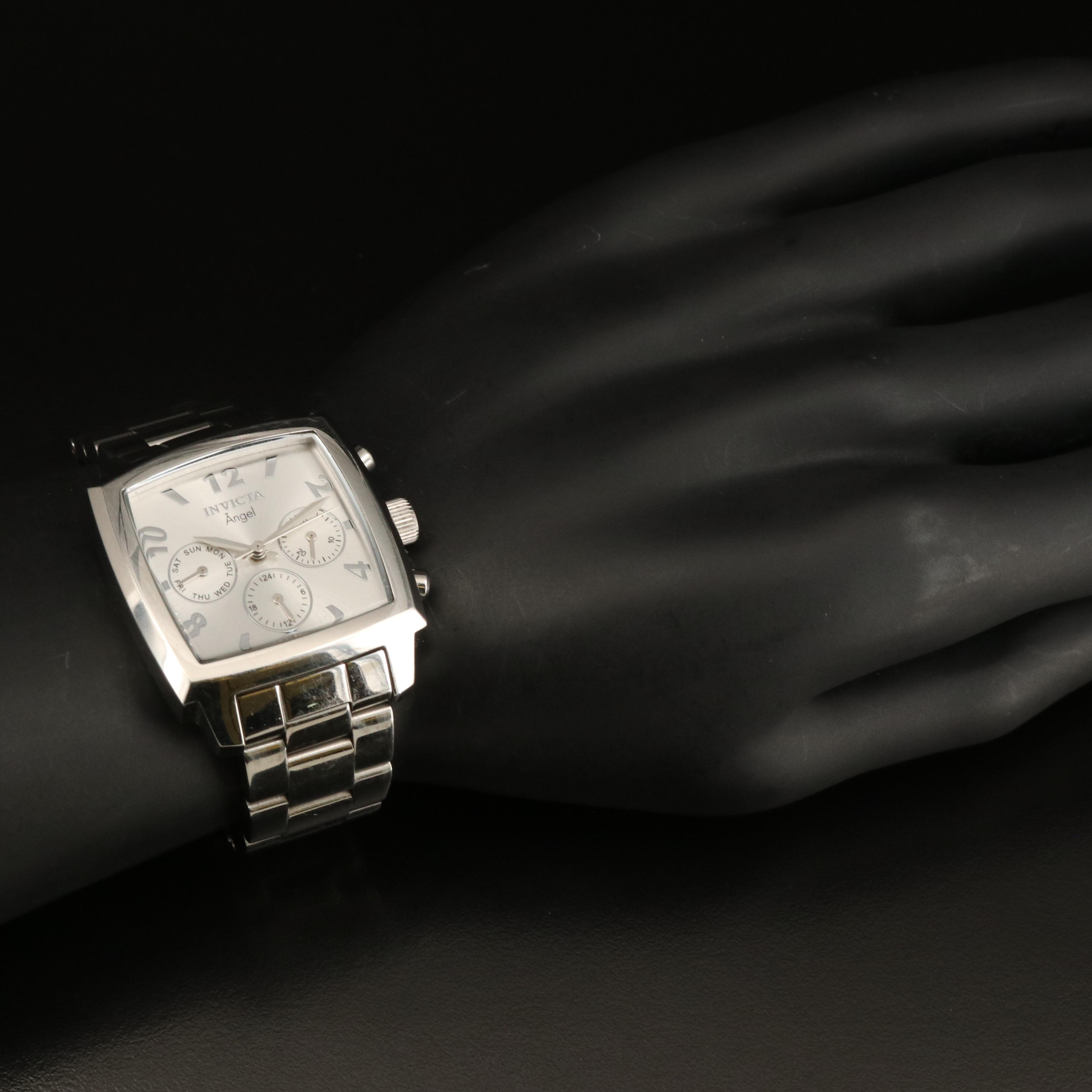 Invicta "Angel" Day/Date Stainless Steel Watch