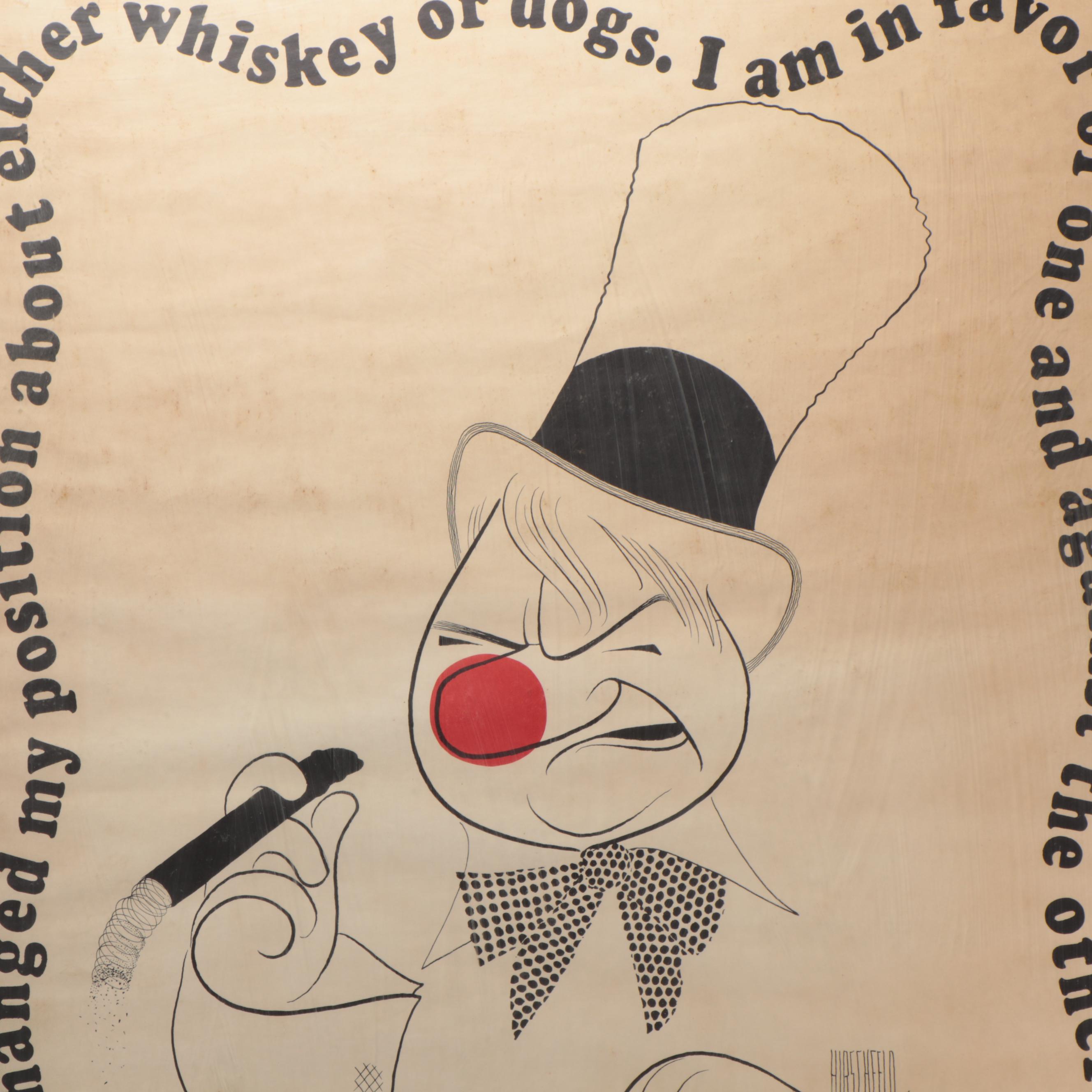 Al Hirschfeld Advertising Lithograph Poster "Drat!" Circa 1968