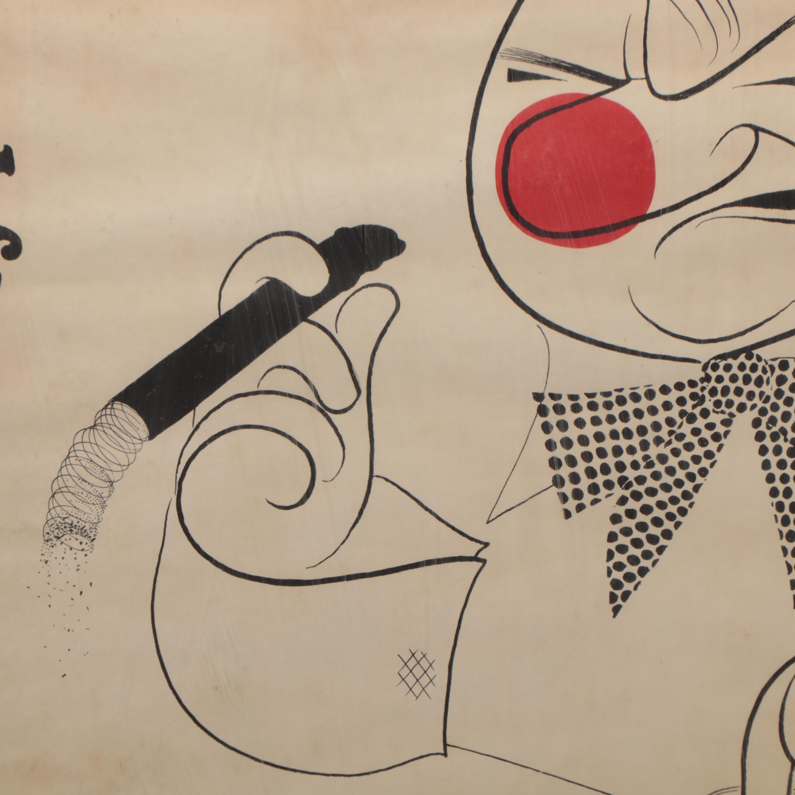 Al Hirschfeld Advertising Lithograph Poster "Drat!" Circa 1968