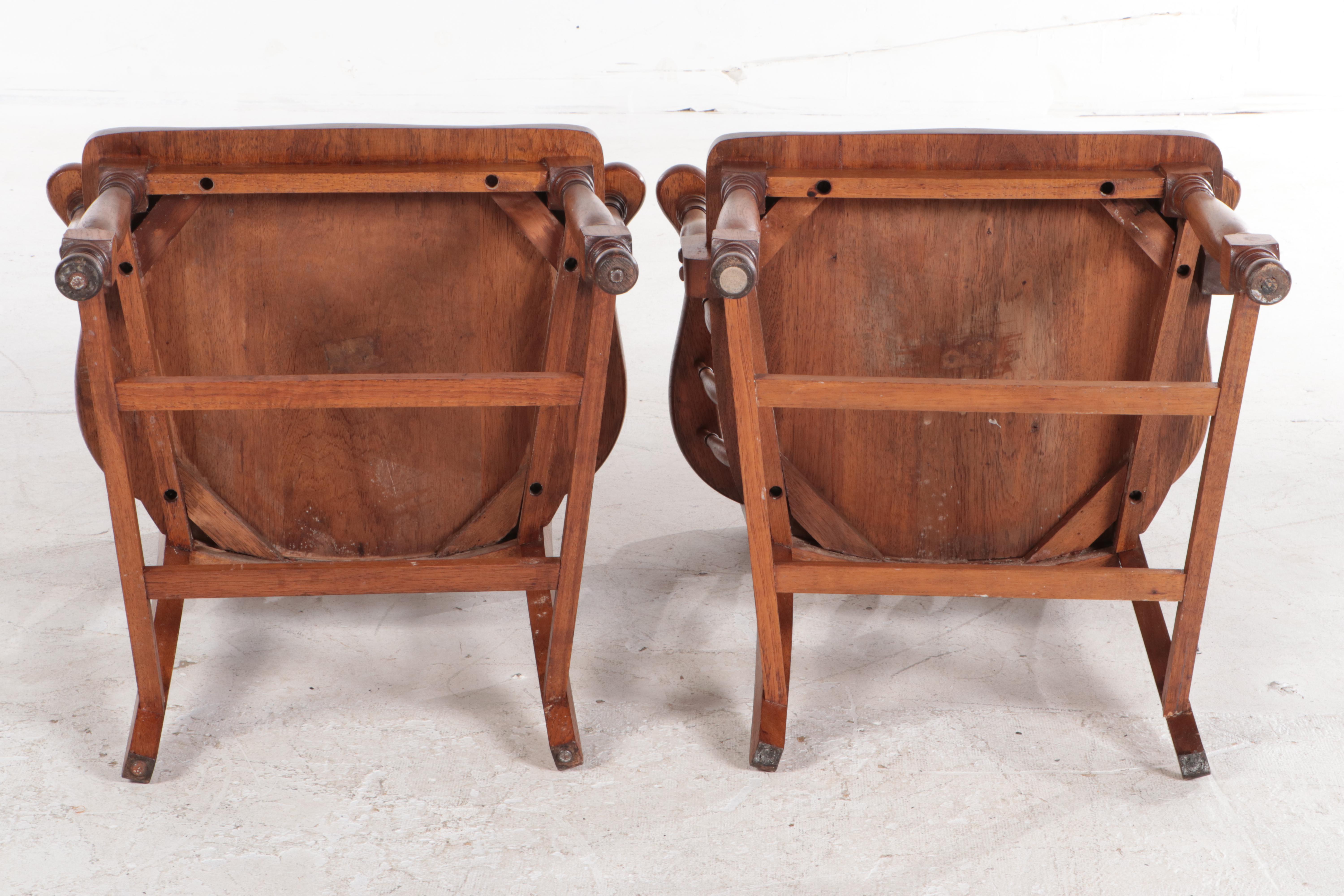 Six Murphy Chair Co. of Owensboro, Kentucky Walnut Spindle-Back Armchairs