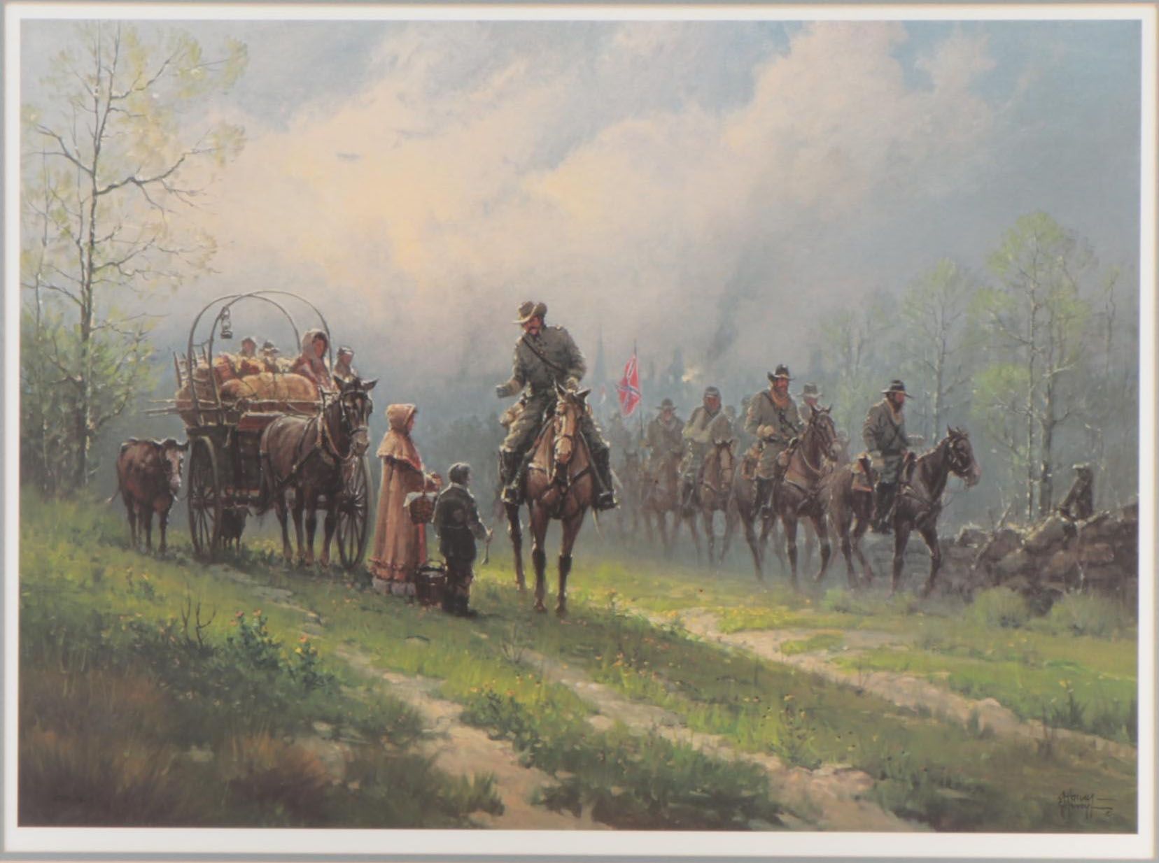 G. Harvey Offset Lithograph of Soldiers