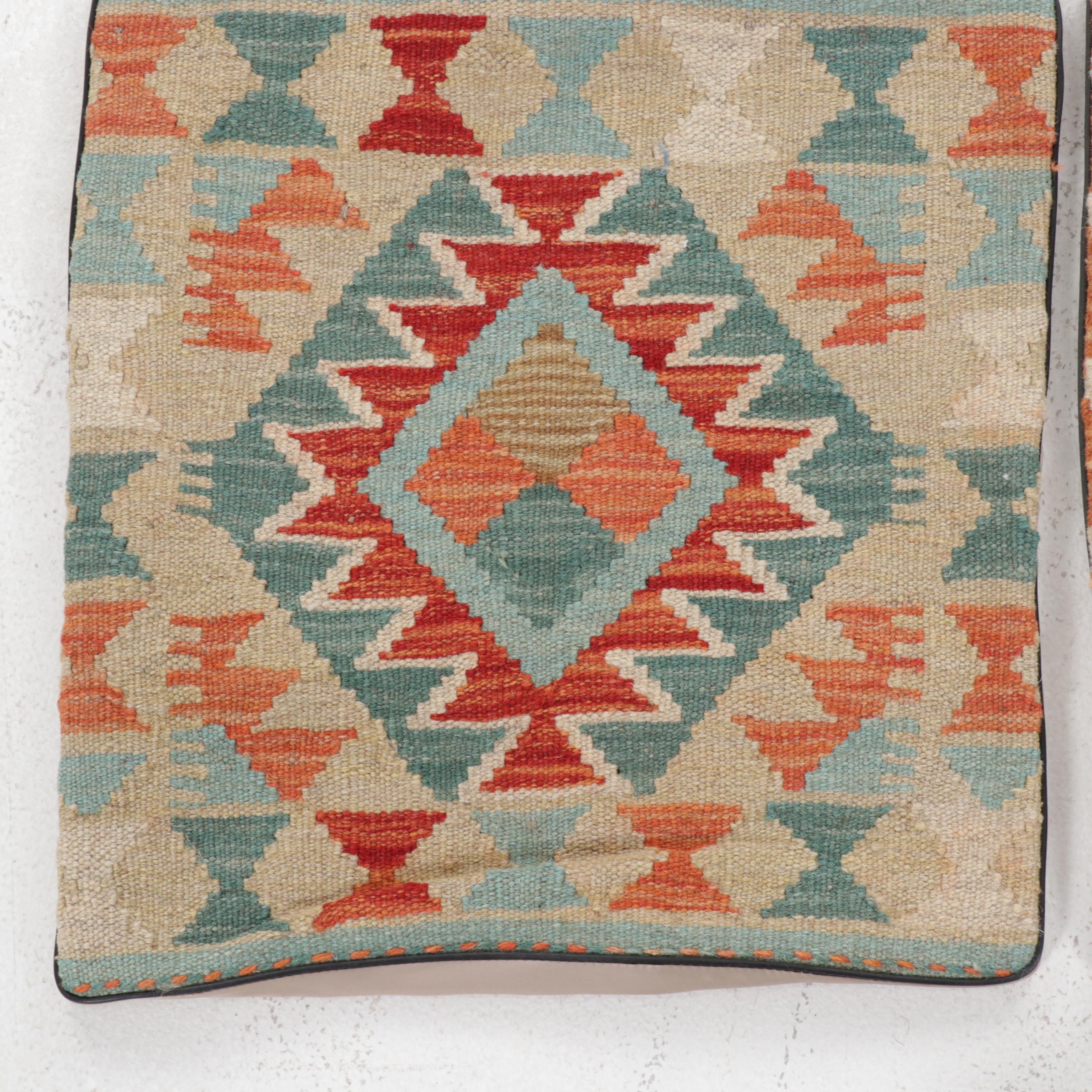 Handwoven Kilim Face Throw Pillow Covers