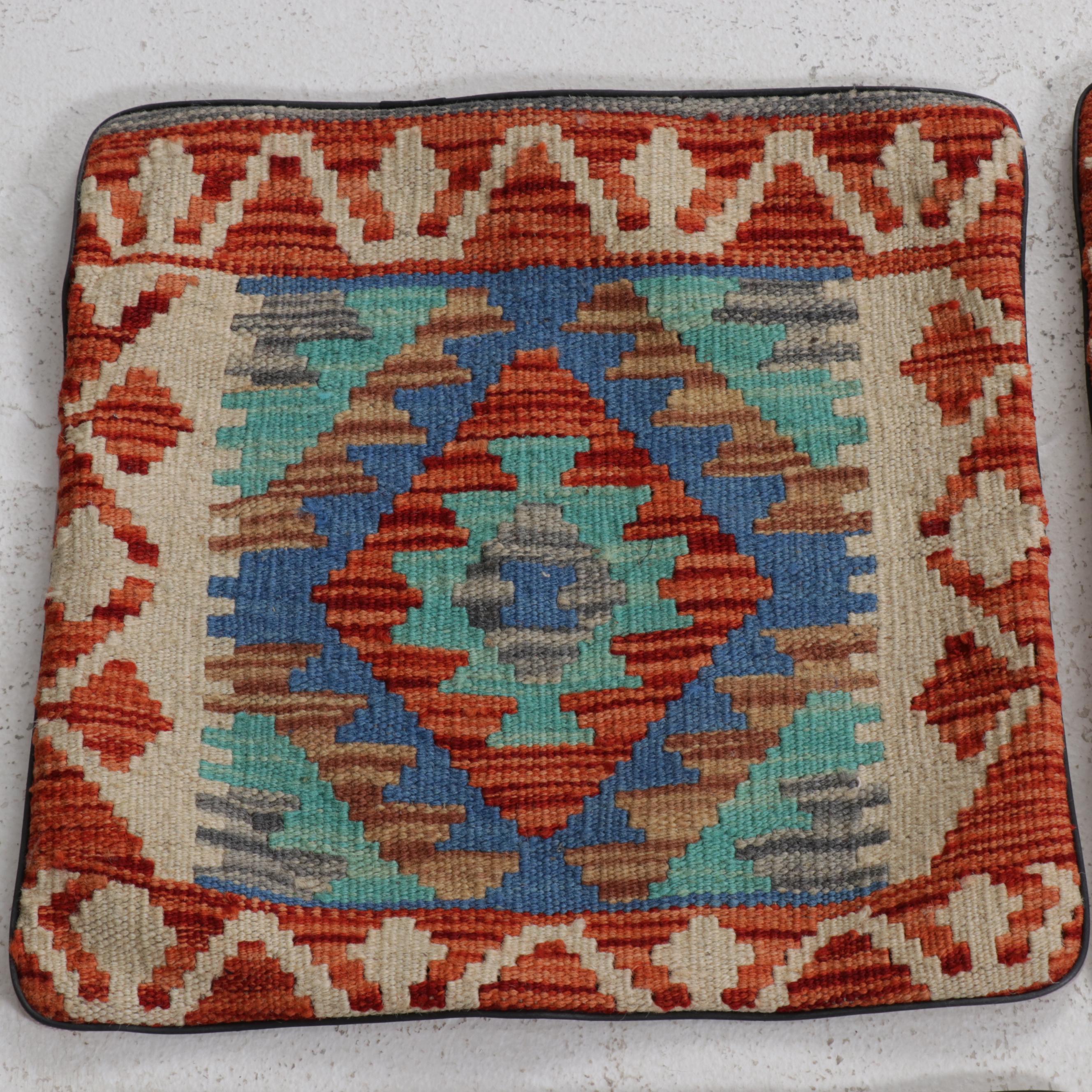 Handwoven Kilim Face Throw Pillow Covers