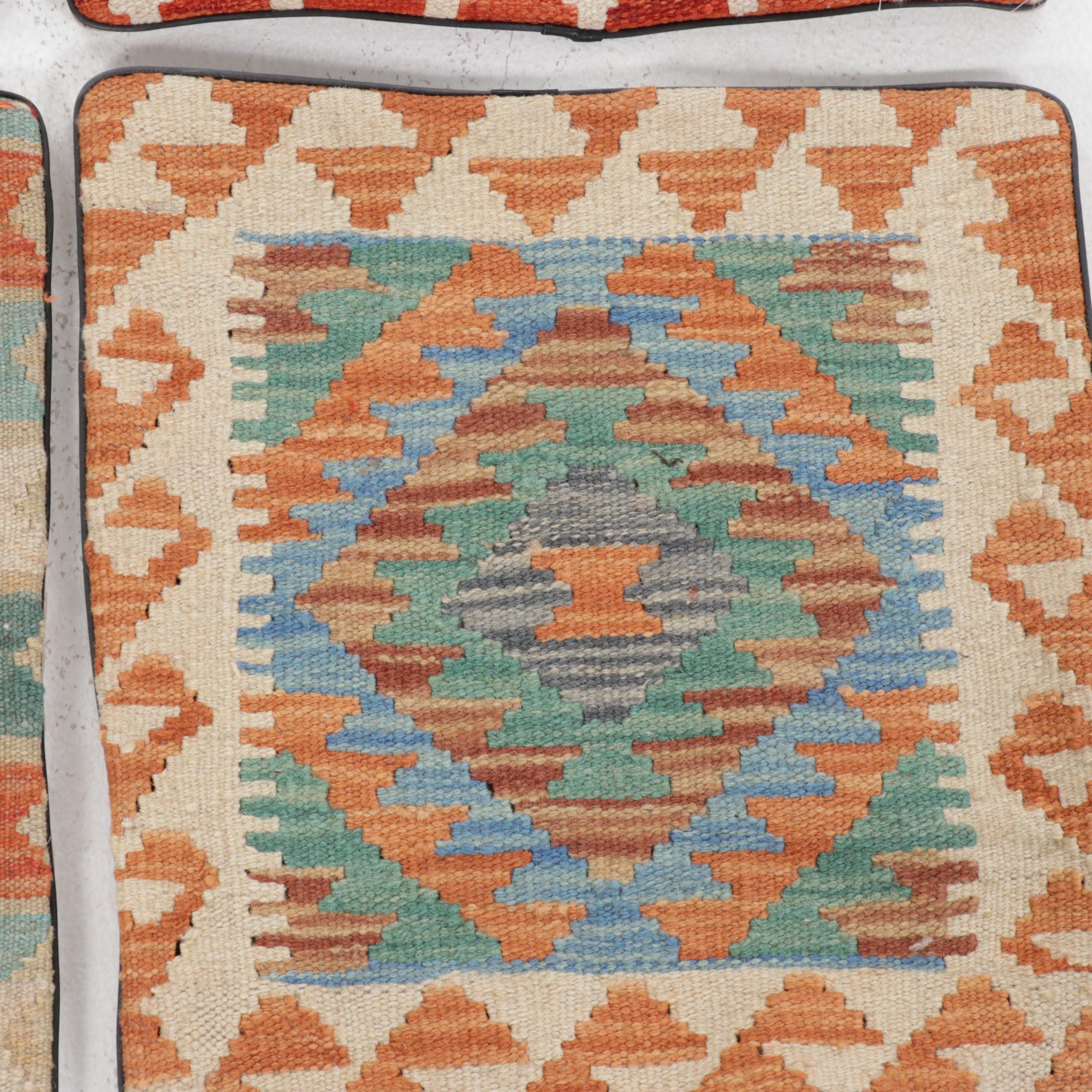 Handwoven Kilim Face Throw Pillow Covers