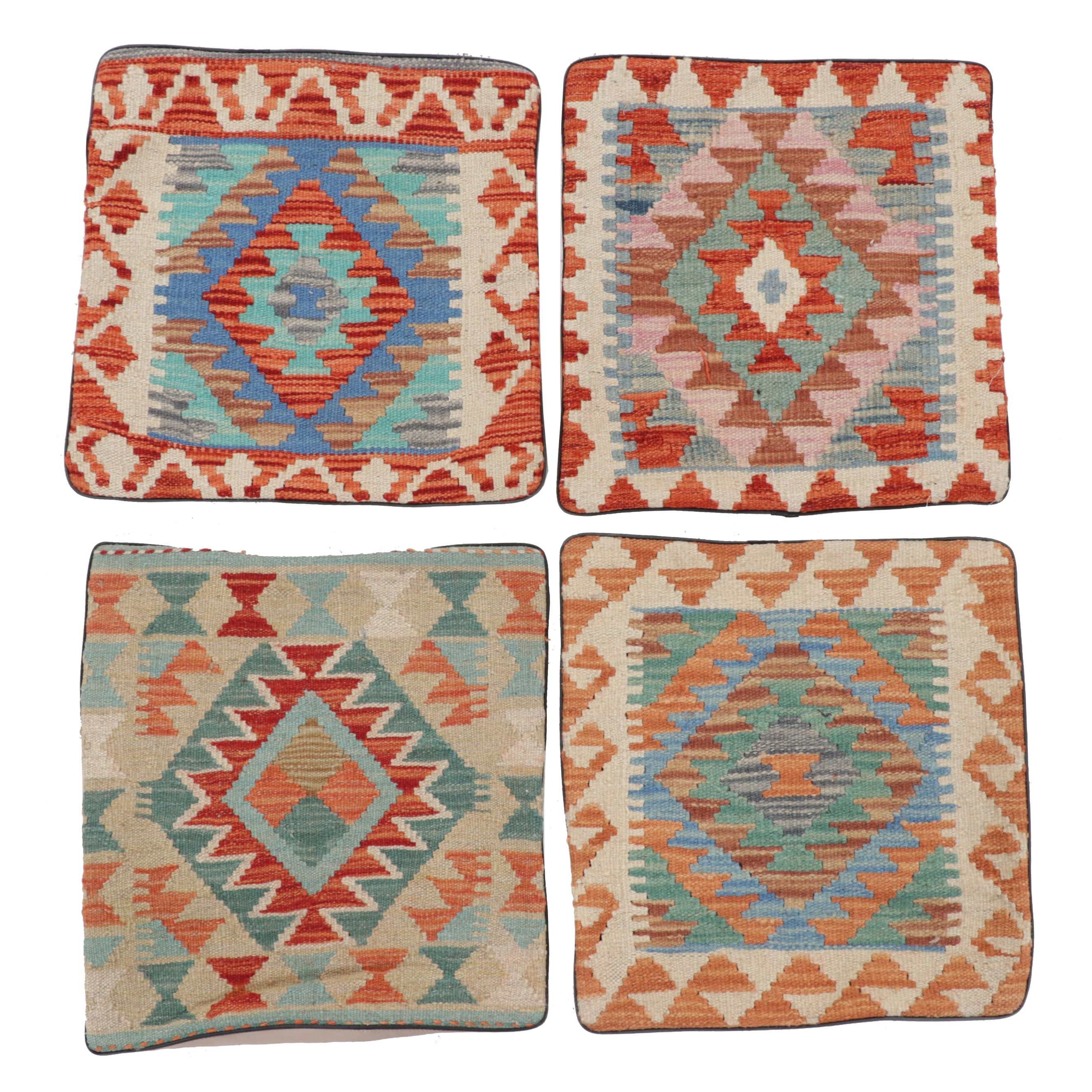 Handwoven Kilim Face Throw Pillow Covers