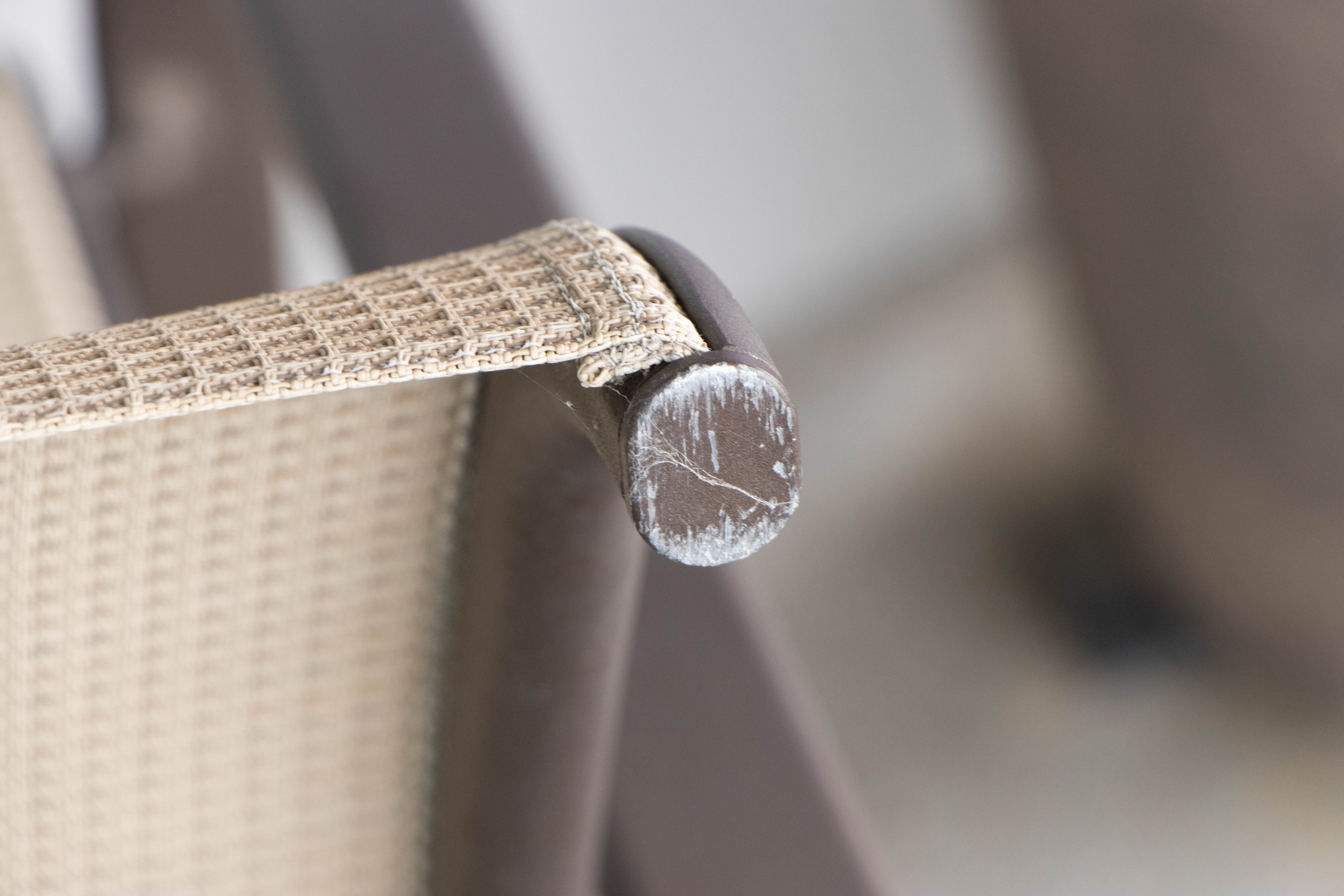 Brown Jordan Stone Top Patio Table and Armchairs