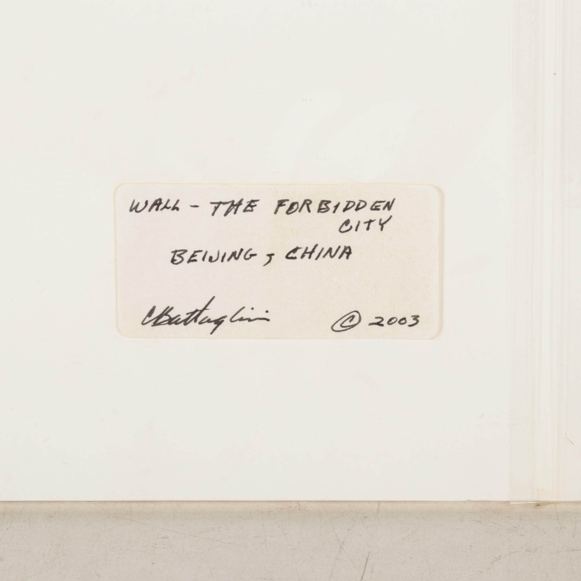 Charles Battaglini Digital Prints "Wall- The Forbidden City," 2003