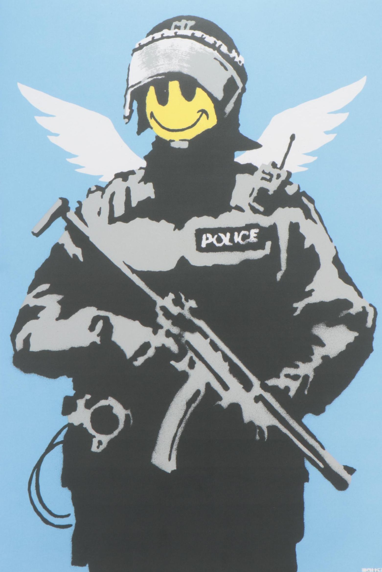 Giclée after Banksy "Smiley Police Trooper"